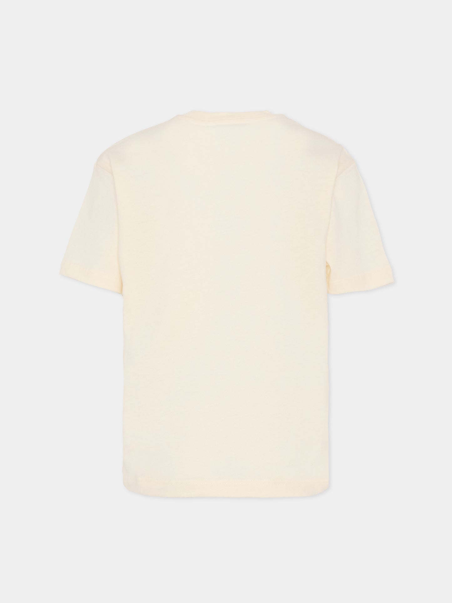 T-shirt avorio per bambino con logo,Msgm Kids,F5MSJBTH218 013