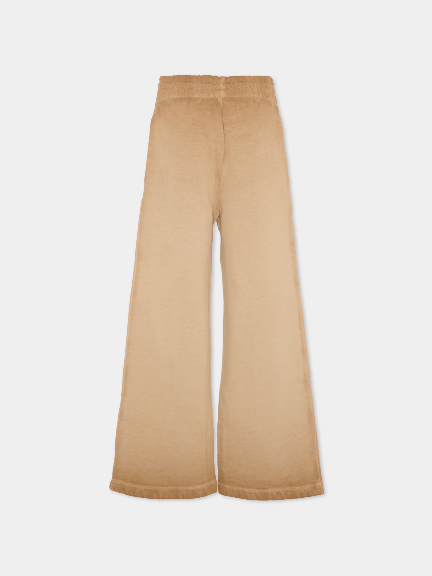 Pantaloni beige per bambini con logo,Msgm Kids,F5MSJUFP022 MS030