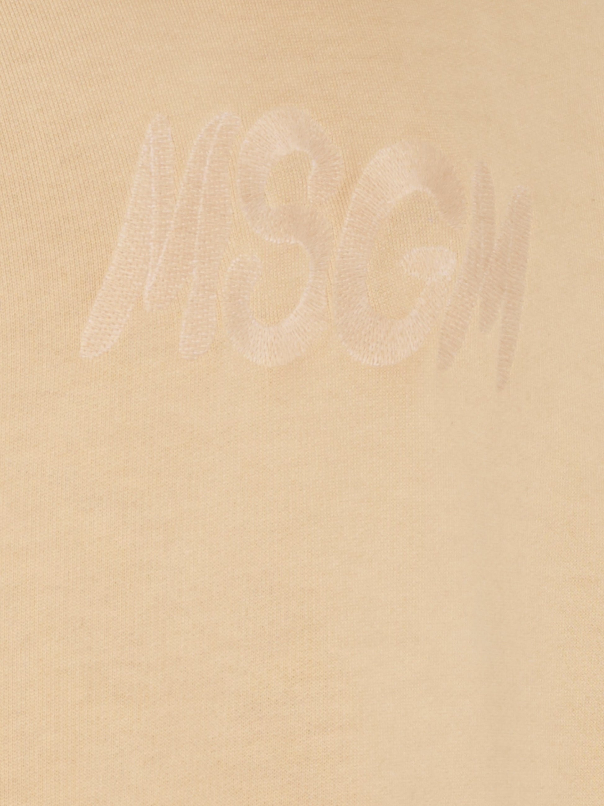 Felpa beige per bambini con logo,Msgm Kids,F5MSJUHS020 MS030