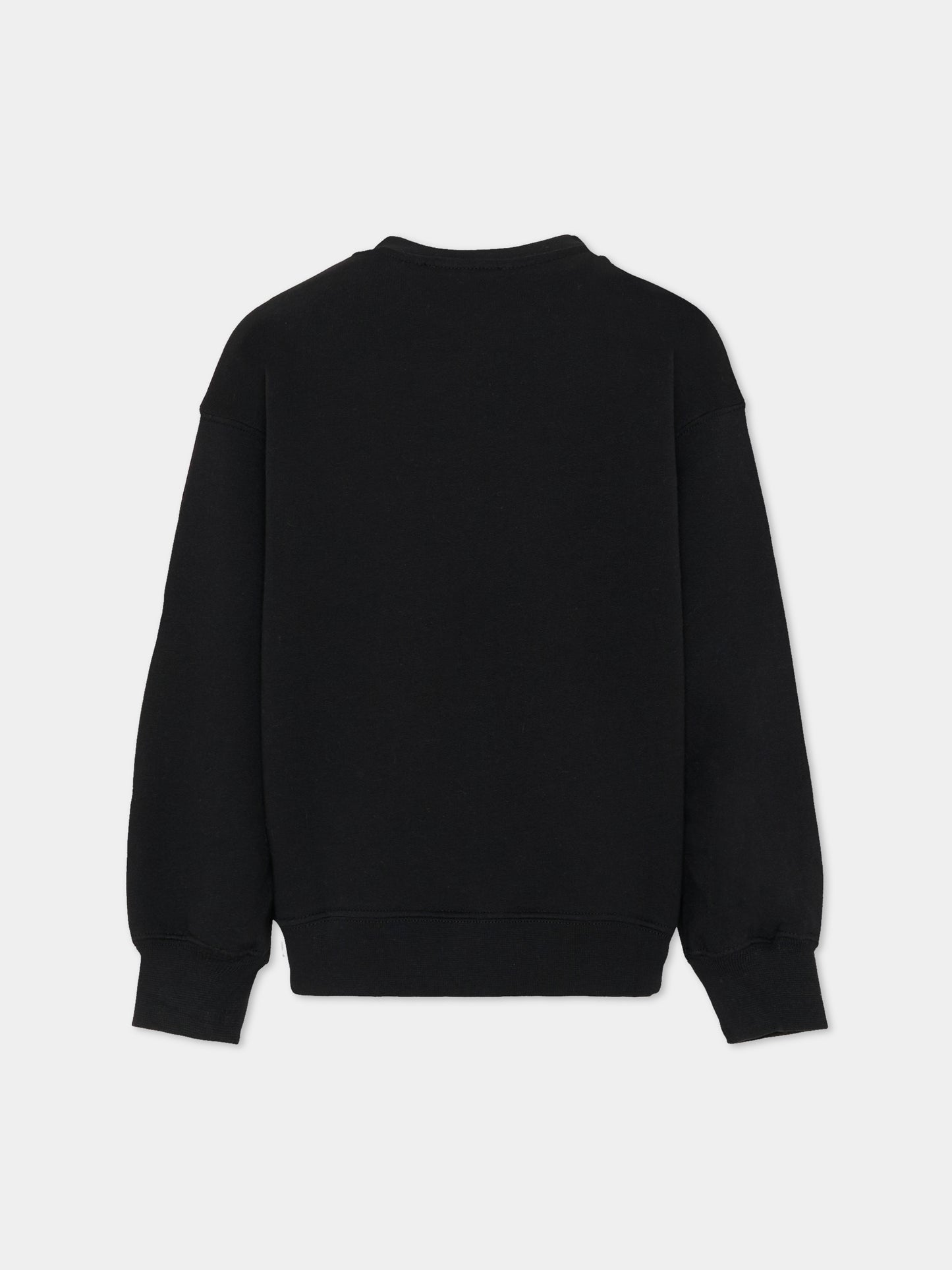 Felpa nera per bambini con logo rosso,Msgm Kids,F5MSJUSW049 110