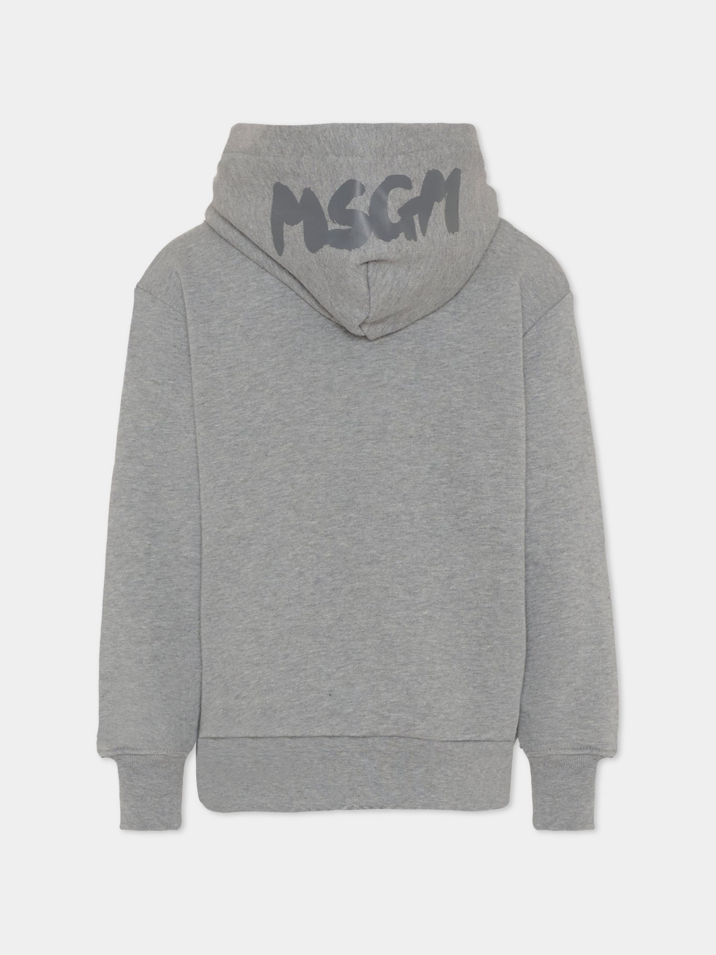Felpa grigia per bambini con logo,Msgm Kids,F5MSJUZH002 104