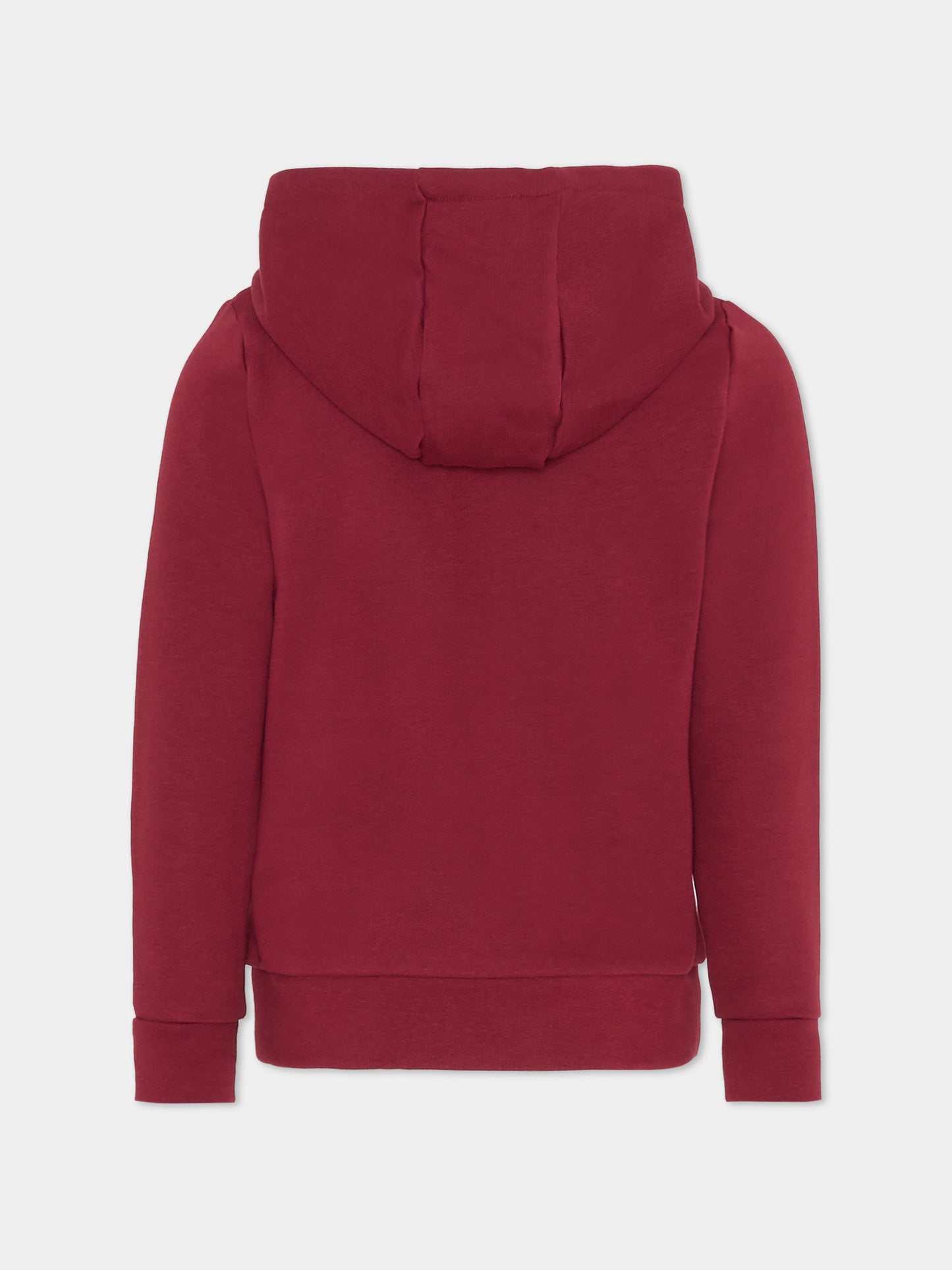 Felpa bordeaux per bambino con logo,Boss,J51187 95L