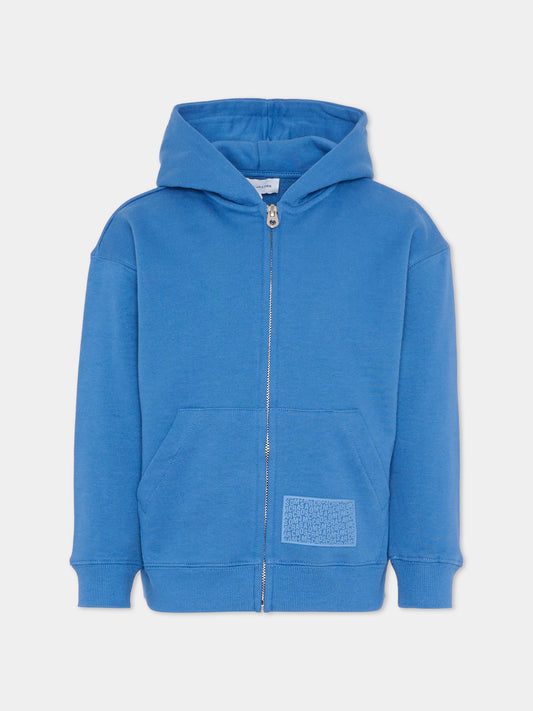 Felpa blu per bambino con logo,Marc Jacobs,W60321 820