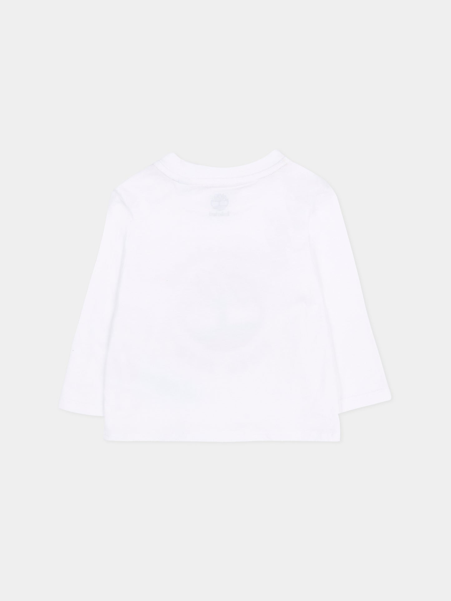 T-shirt bianca per neonato con logo,Timberland,T60255 10P
