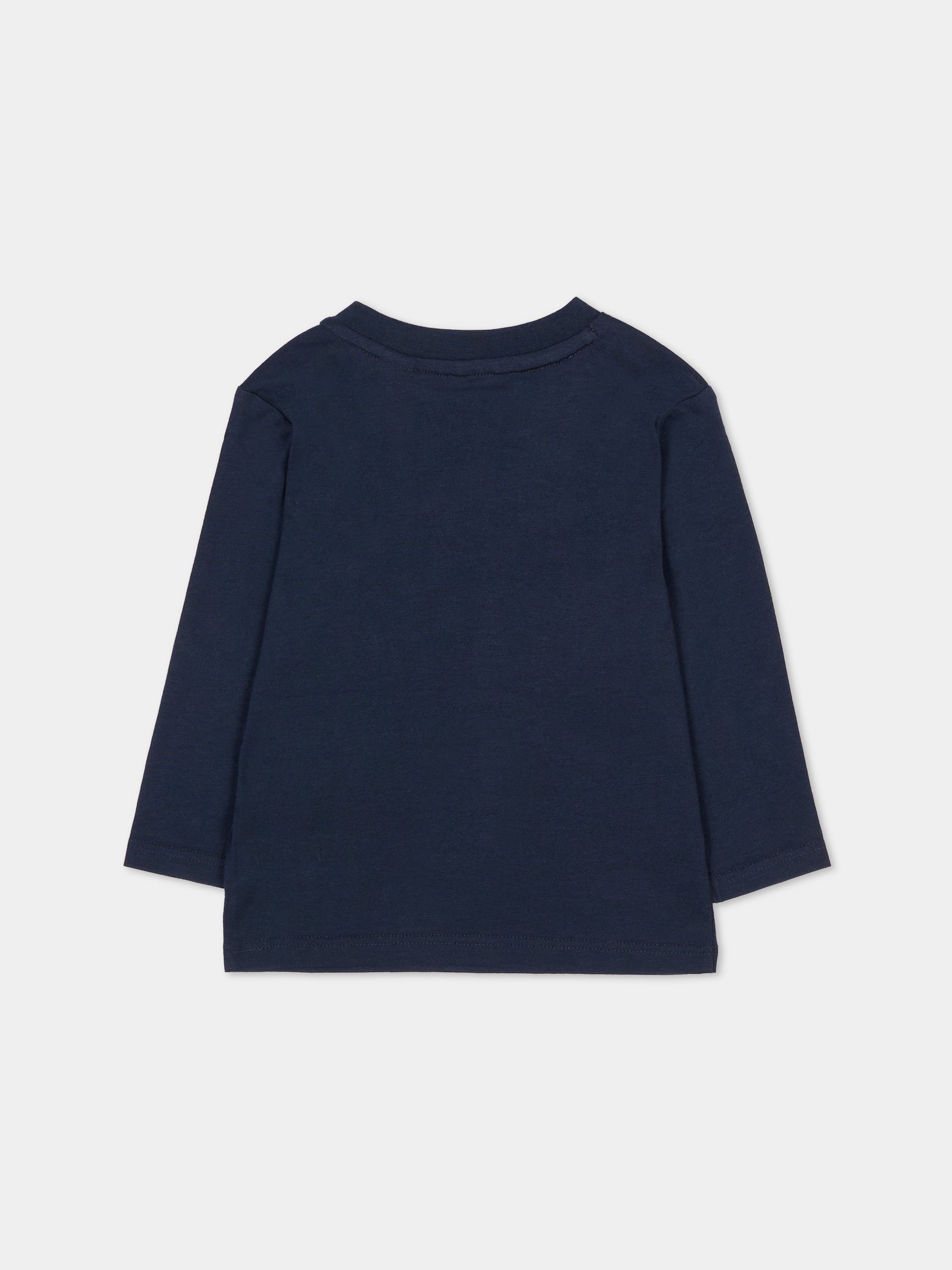 T-shirt blu per neonato con logo,Timberland,T60255 83D