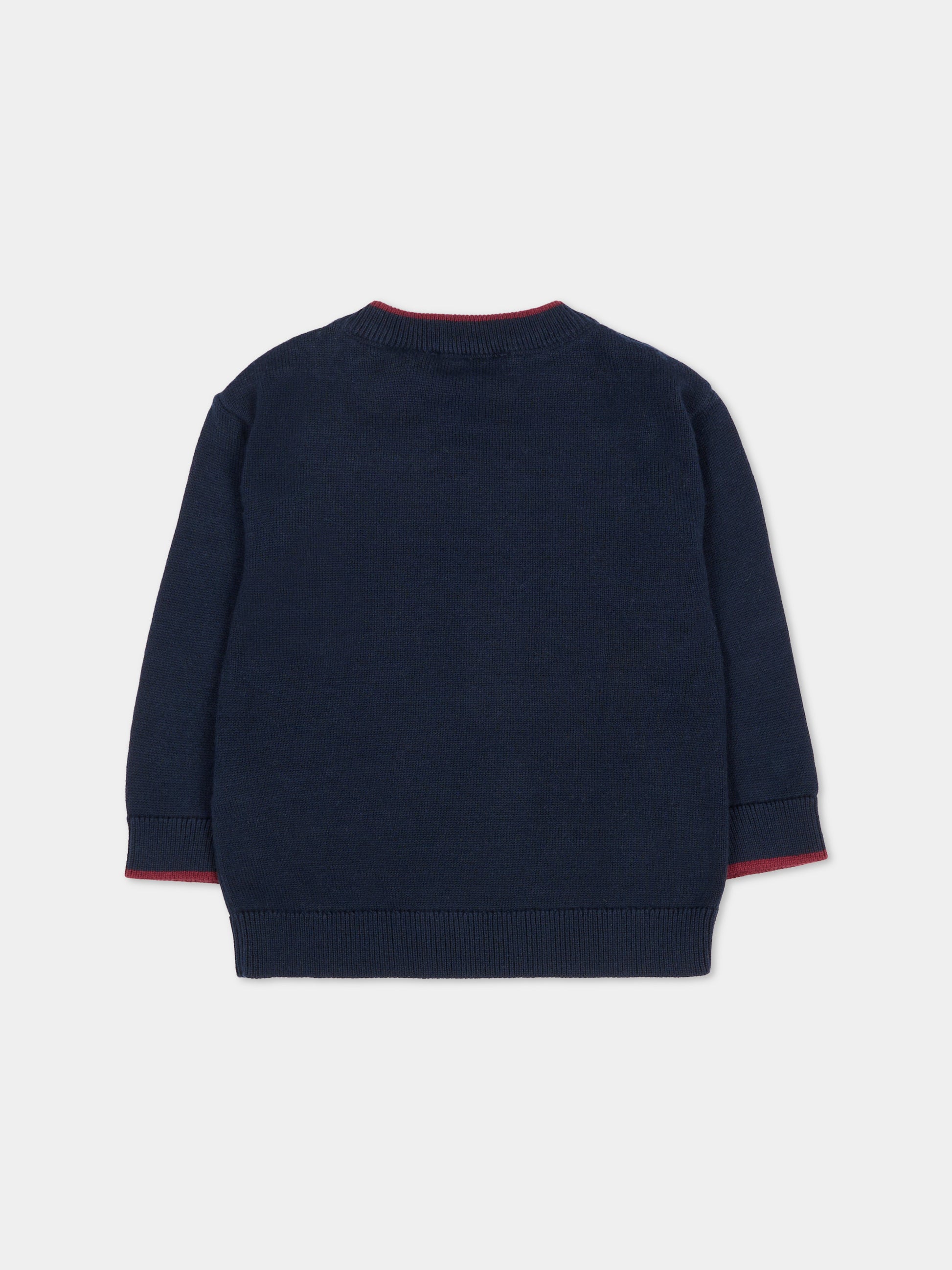 Maglione blu per neonato con dinosauro,Timberland,T60261 83D