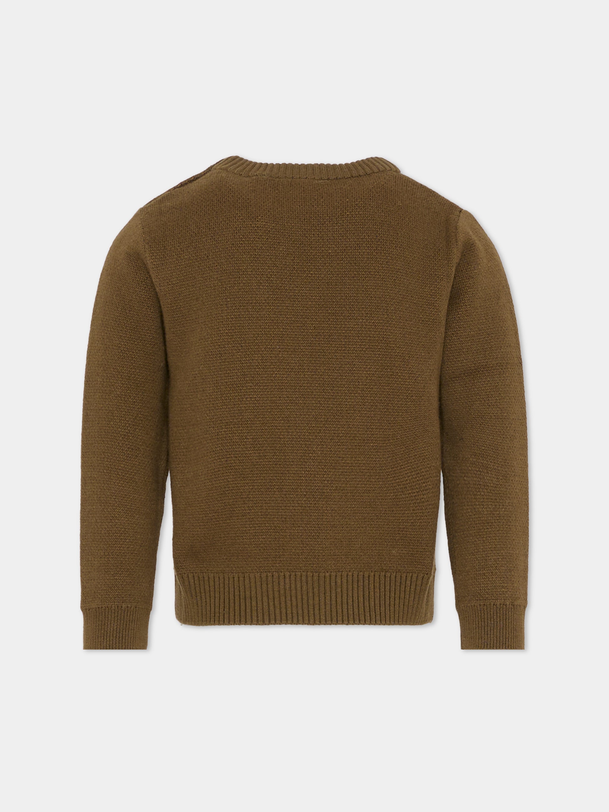 Maglione verde per bambino con logo e albero,Timberland,T60263 64J