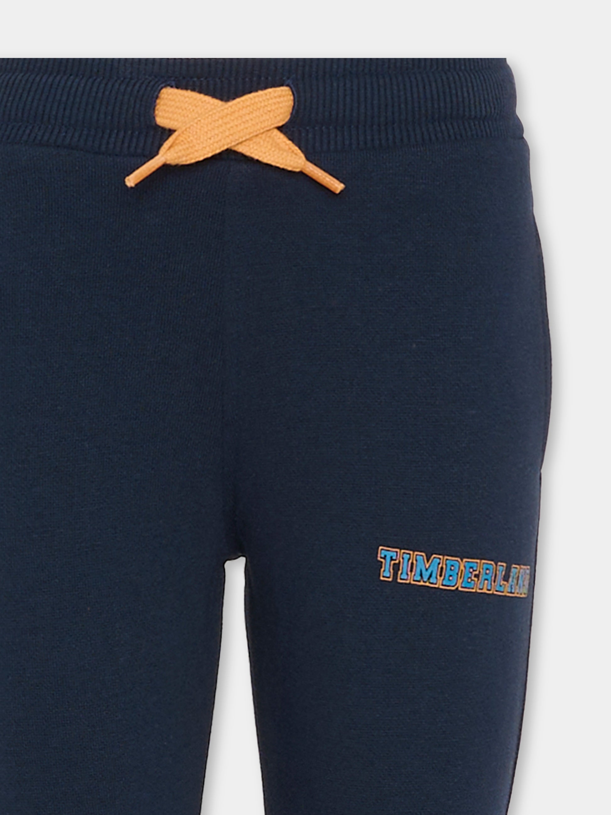 Pantaloni blu per bambino con logo,Timberland,T60265 83D