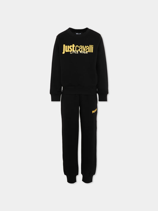 Completo sportivo nero per bambino con logo,Just Cavalli Kids,JBP26022CF BLACK