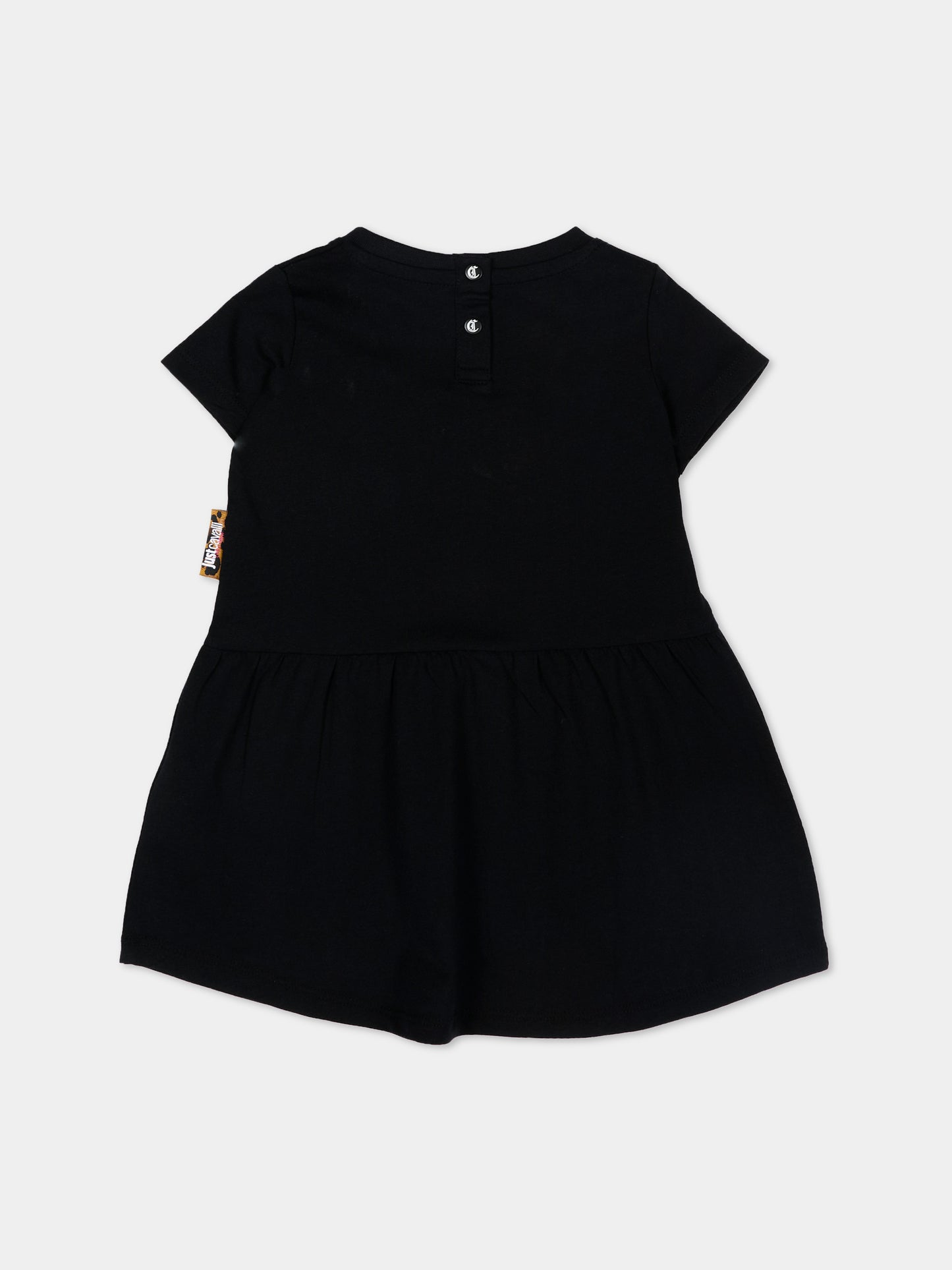 Vestito nero per neonata con logo,Just Cavalli Kids,JIP26026VE BLACK