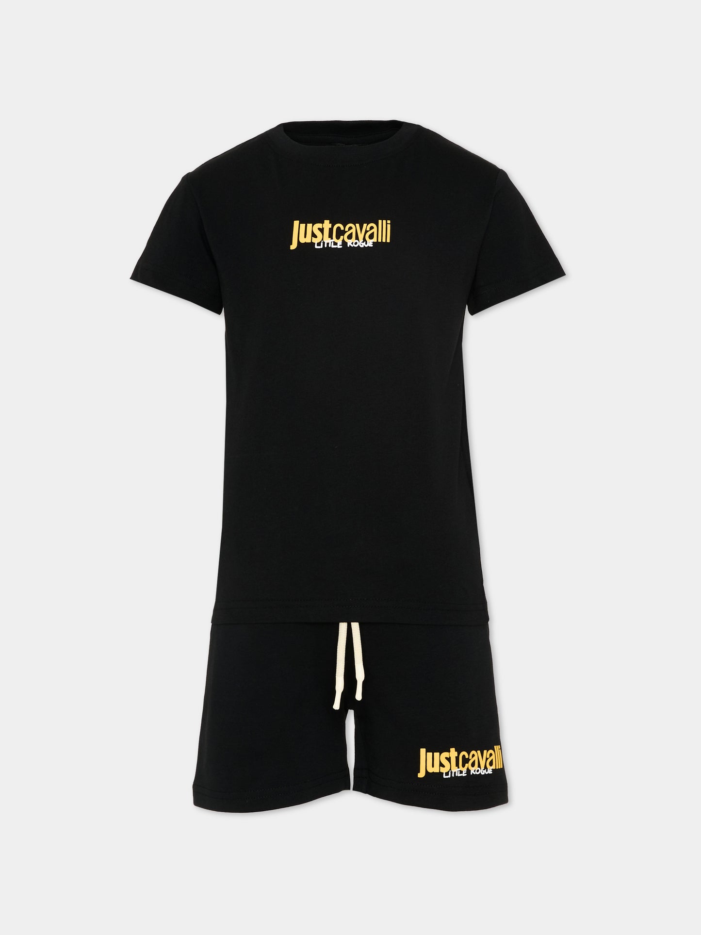 Completo sportivo nero per bambino con logo,Just Cavalli Kids,JIP26044CJ BLACK