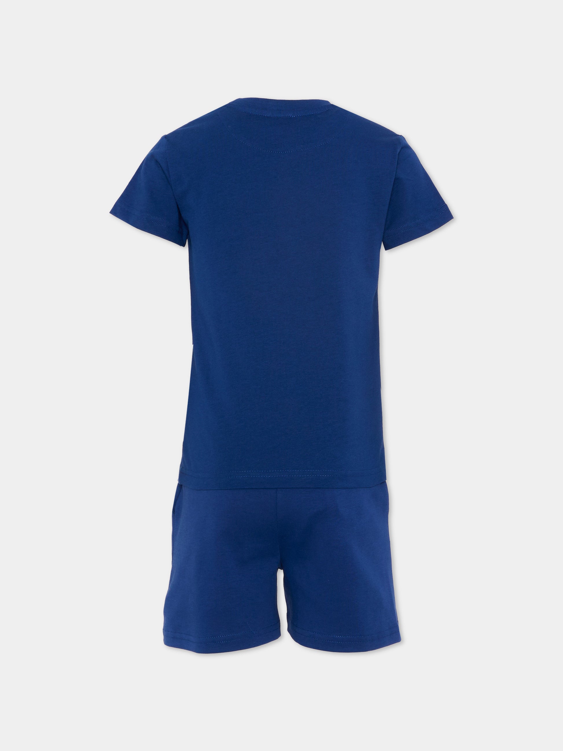 Completo sportivo blu per bambino con logo,Just Cavalli Kids,JIP26044CJ BLUE BELLWHETHER