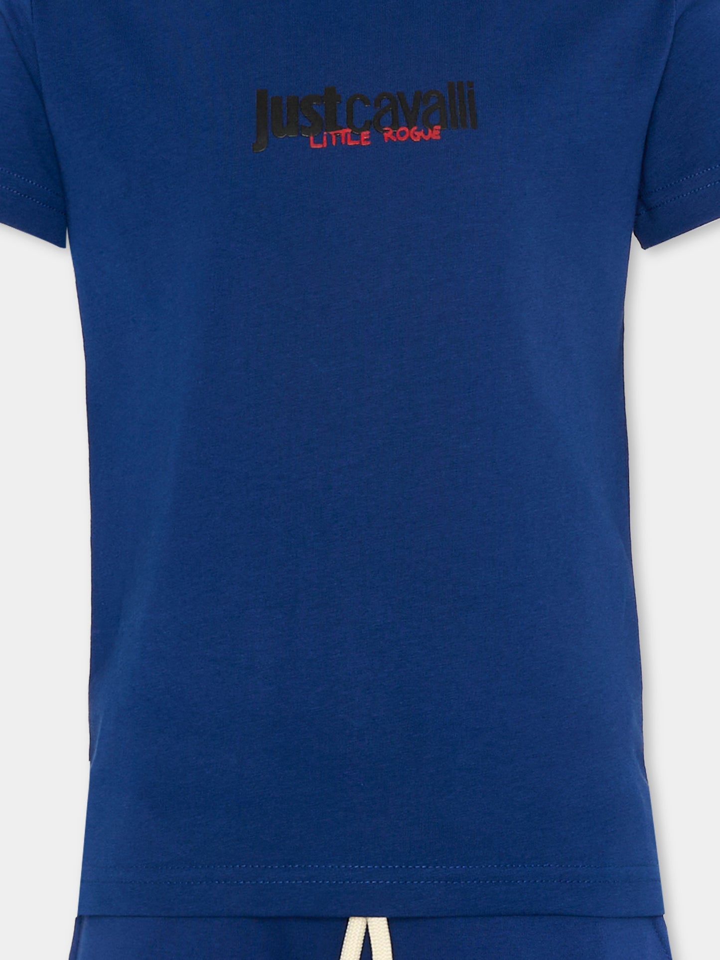 Completo sportivo blu per bambino con logo,Just Cavalli Kids,JIP26044CJ BLUE BELLWHETHER