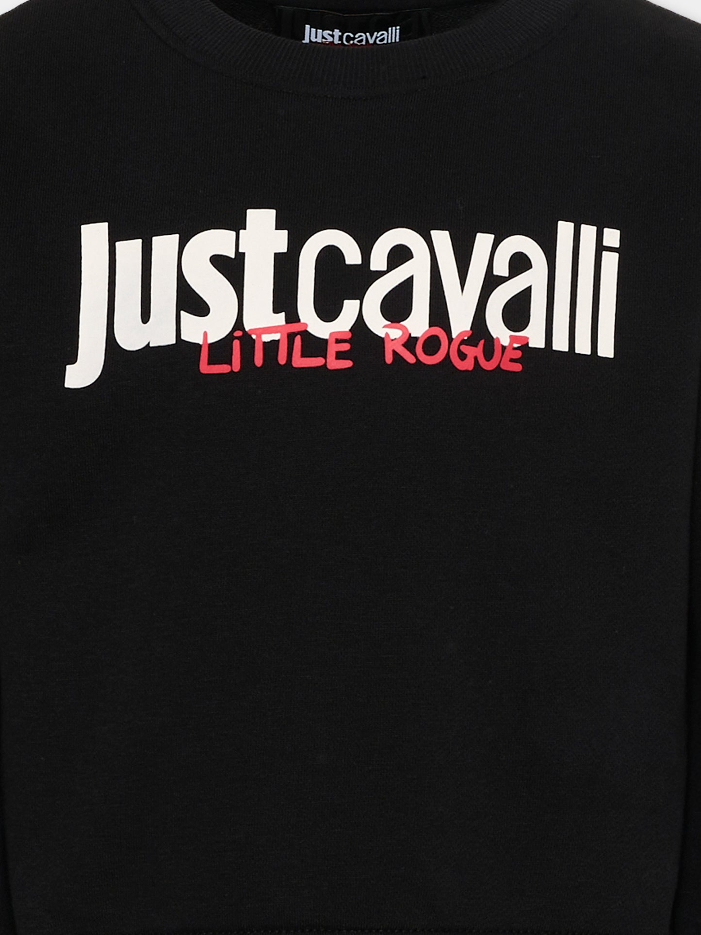Felpa nera per bambino con logo,Just Cavalli Kids,JBP26009FE BLACK