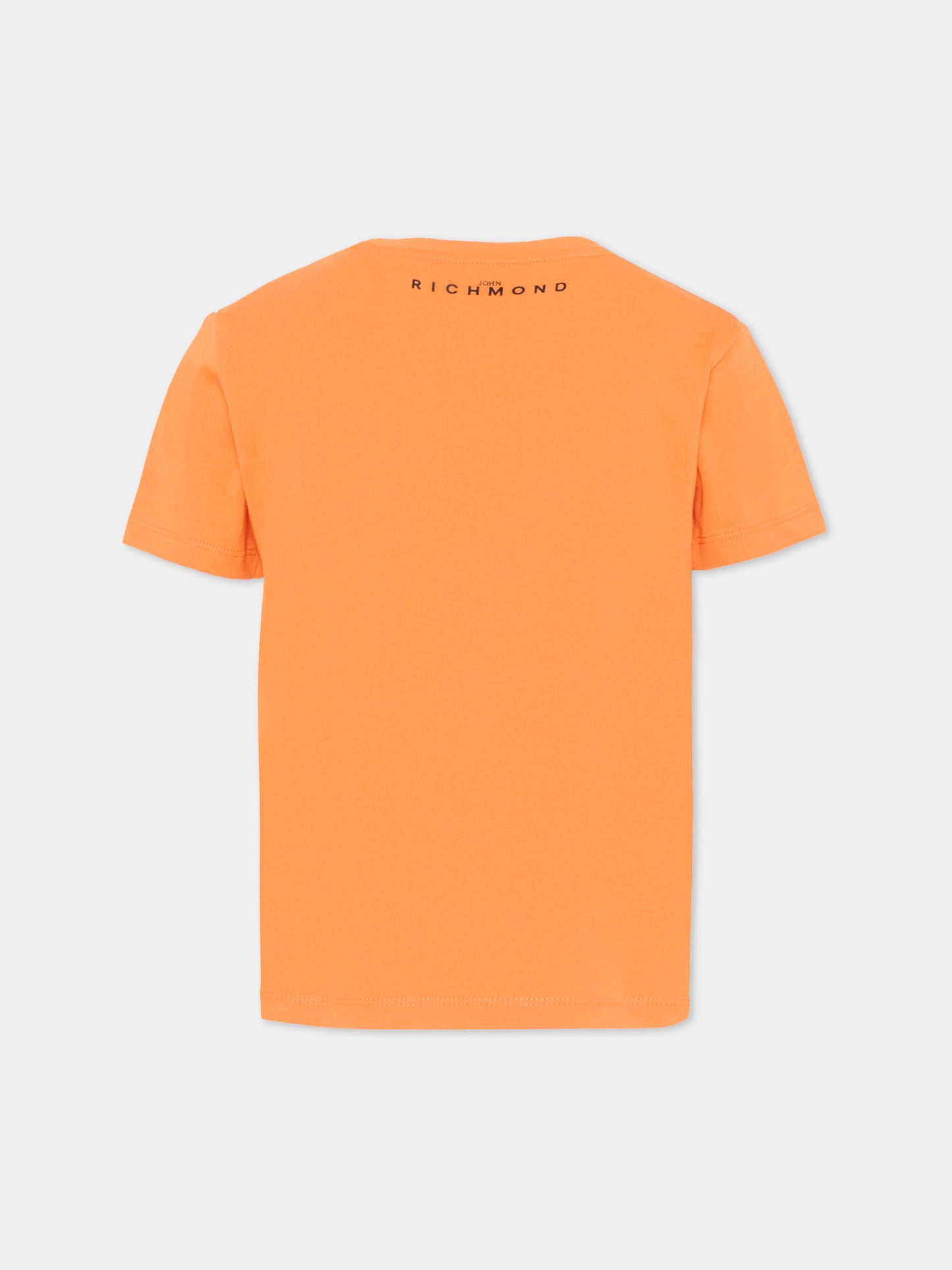 T-Shirt arancione per bambini con logo,Richmond,RBP26008TS ORANGE PEEL