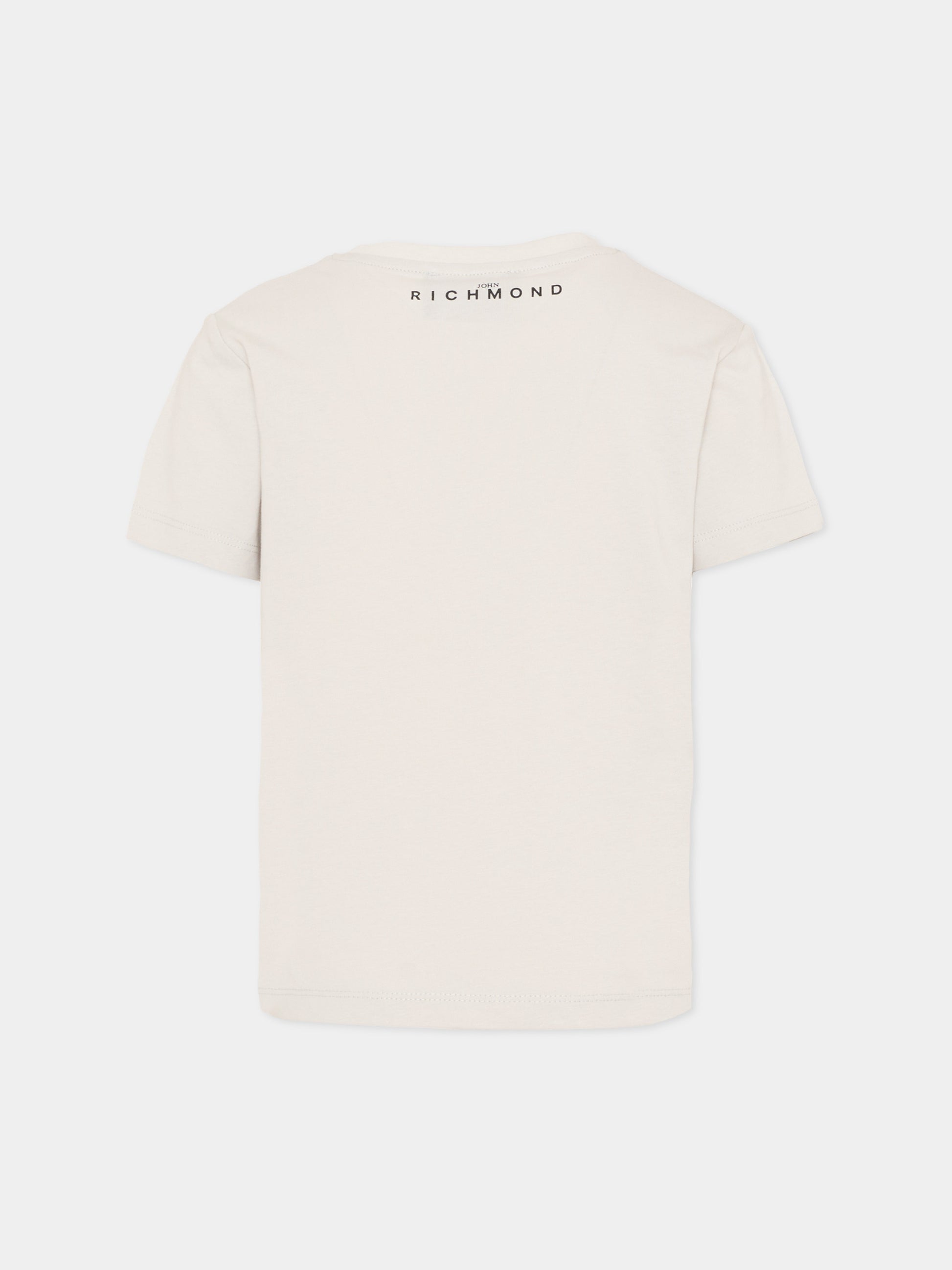 T-Shirt grigia per bambini con logo,Richmond,RBP26008TS BLUE VAPOR