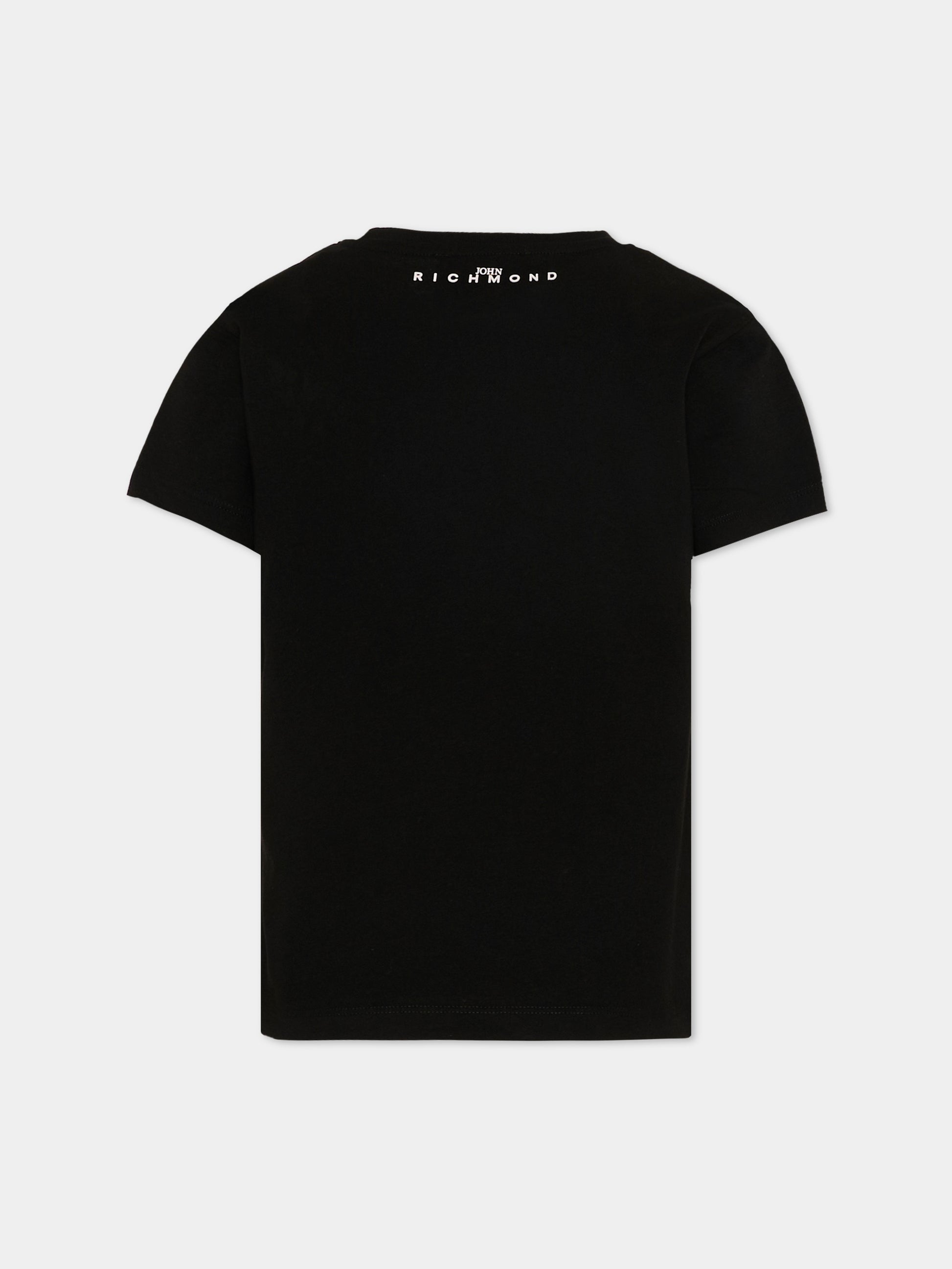 T-Shirt nera per bambino con logo,Richmond,RBP26012TS BLACK