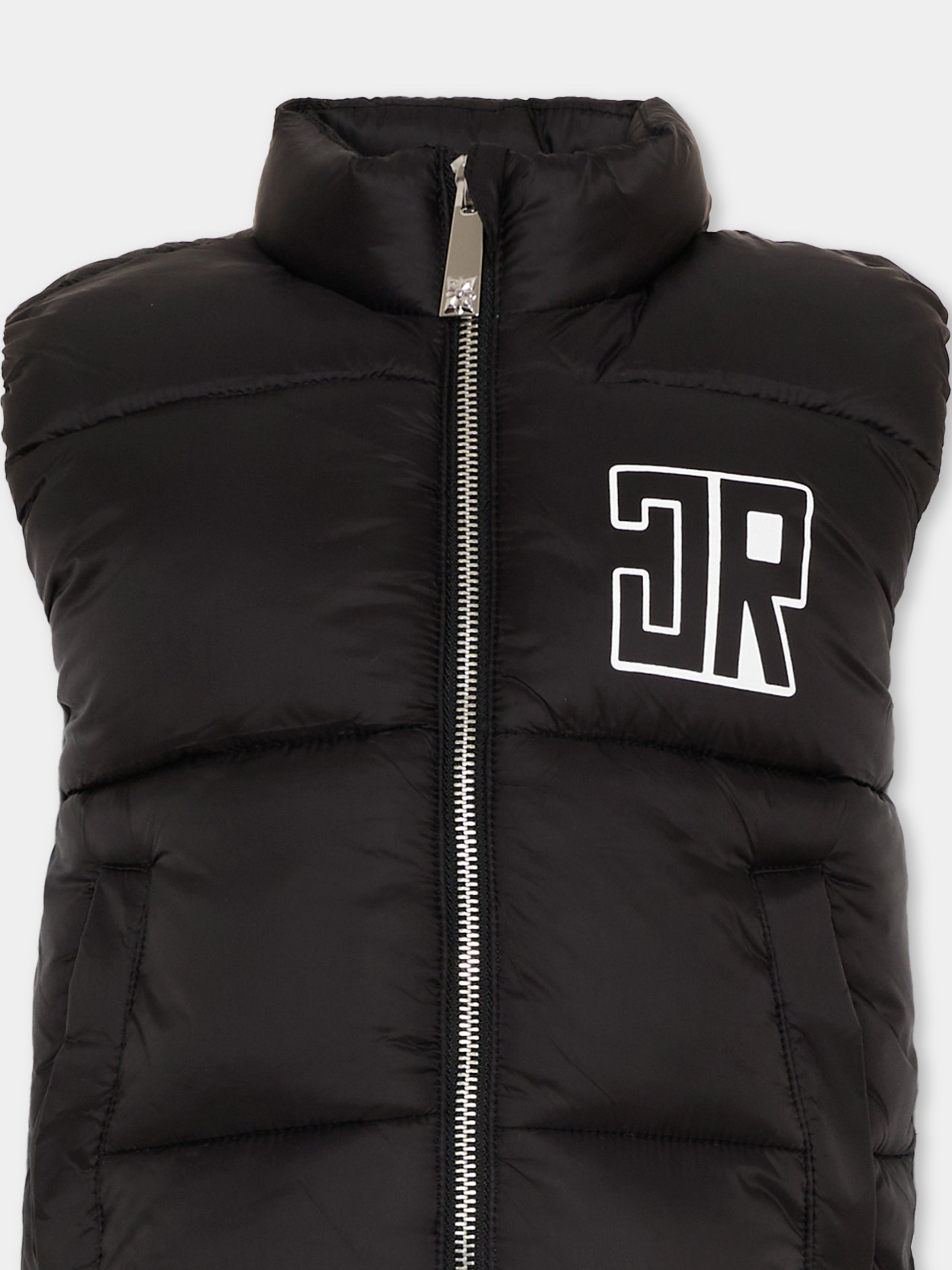Gilet nero per bambino con logo,Richmond,RBP26031PI BLACK