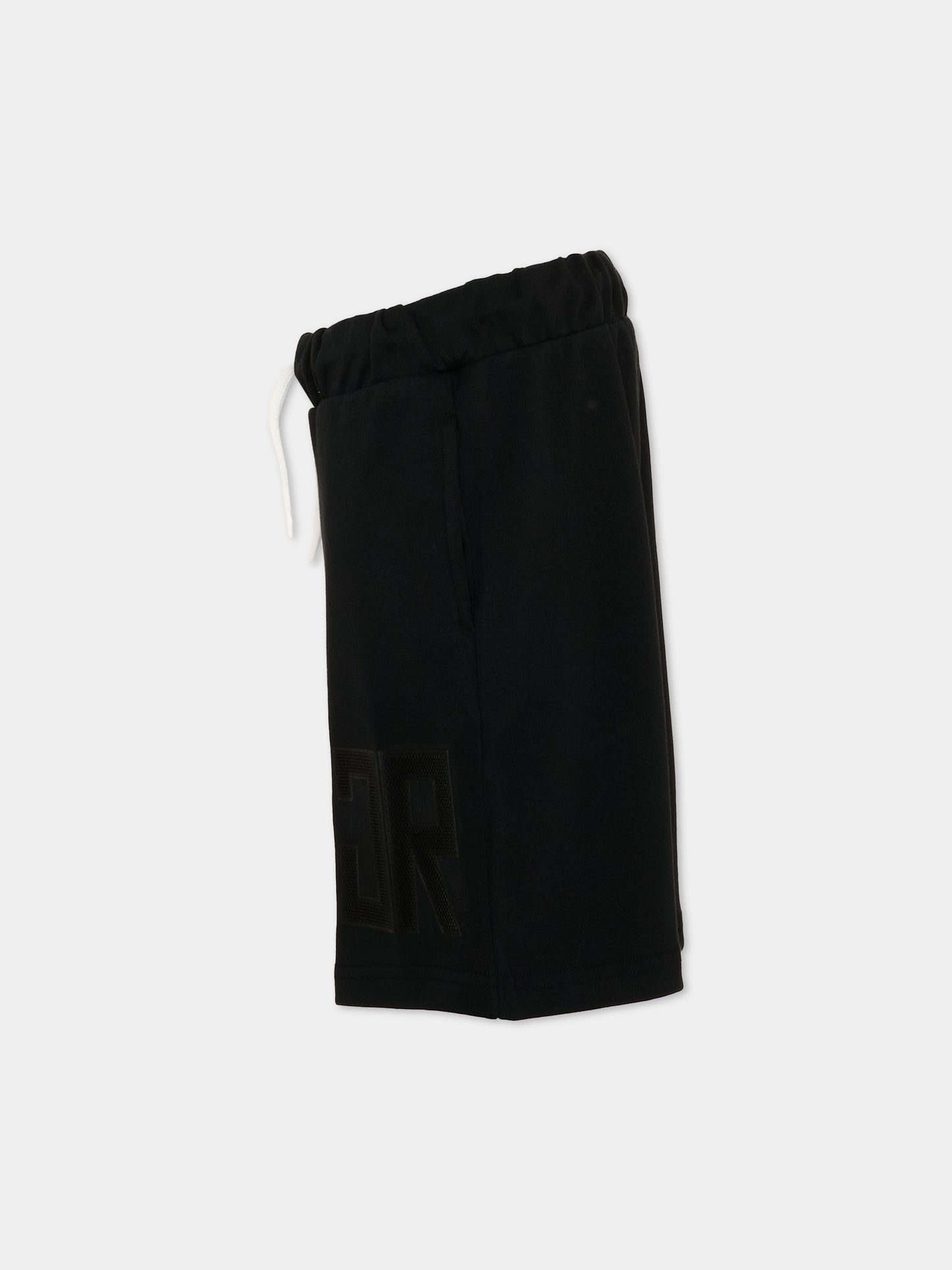 Shorts sportivi neri per bambino con logo,Richmond,RBP26010BE BLACK
