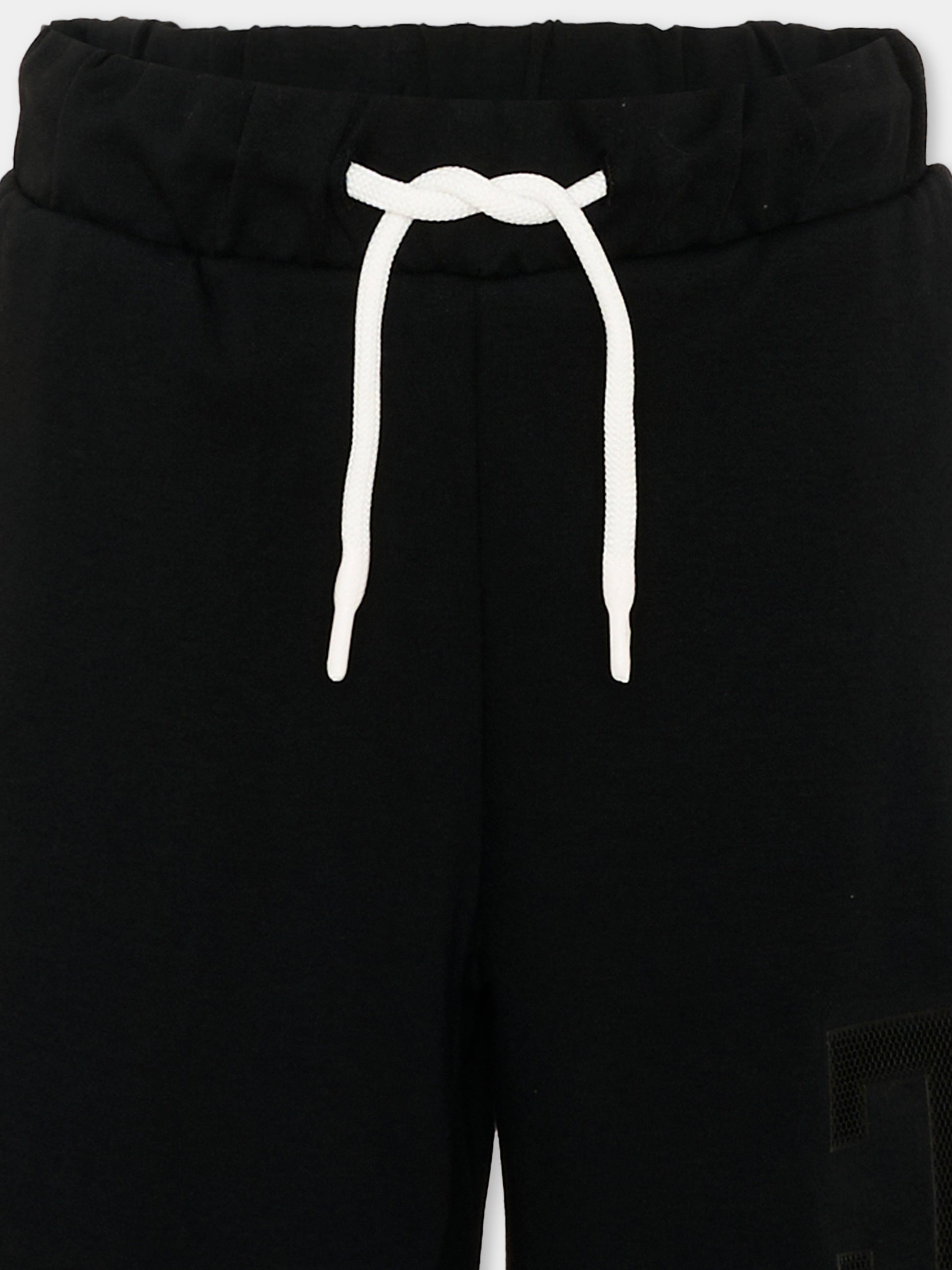 Shorts sportivi neri per bambino con logo,Richmond,RBP26010BE BLACK