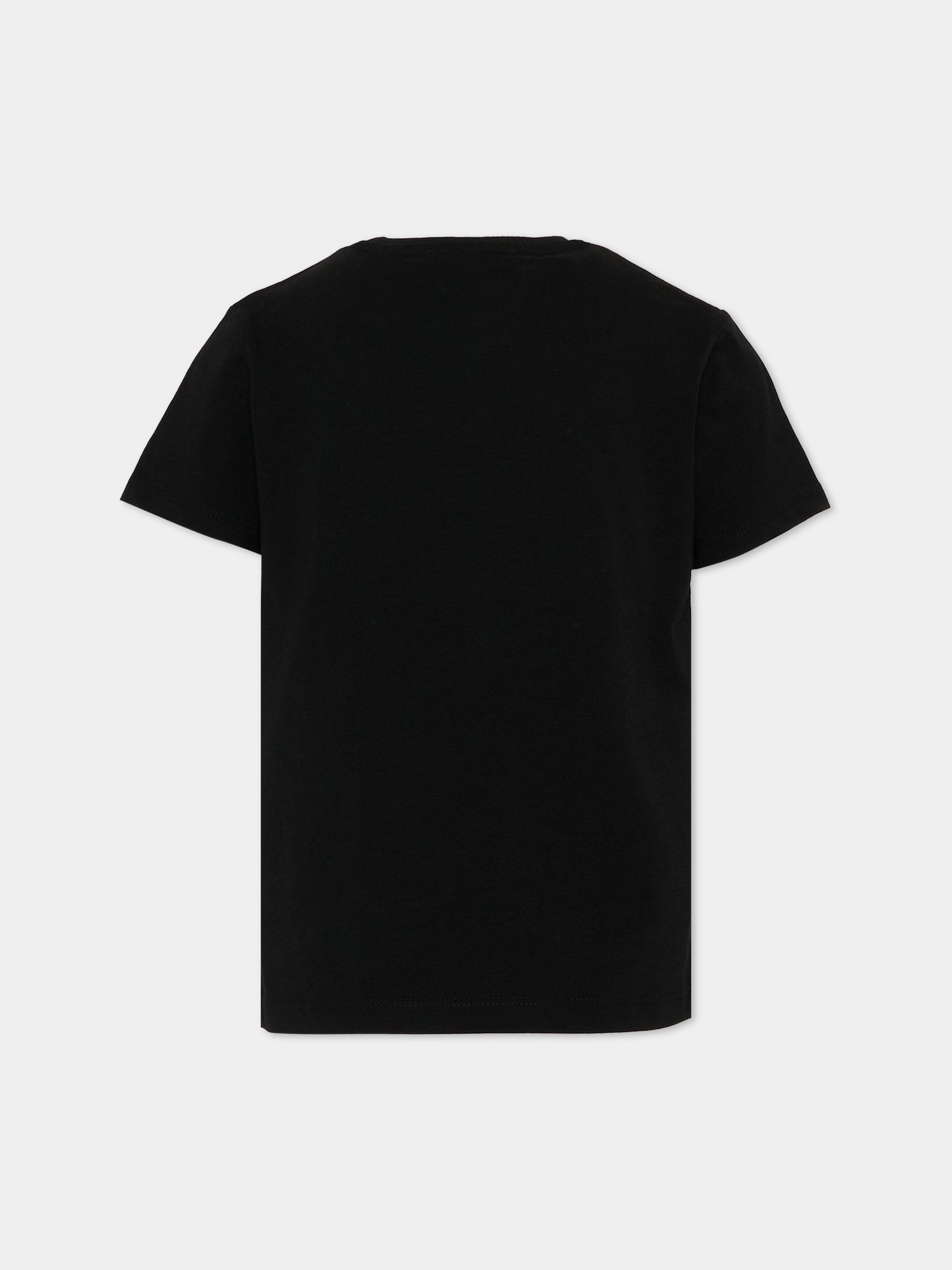 T-Shirt nera per bambina con logo,Richmond,RGP26017TS BLACK