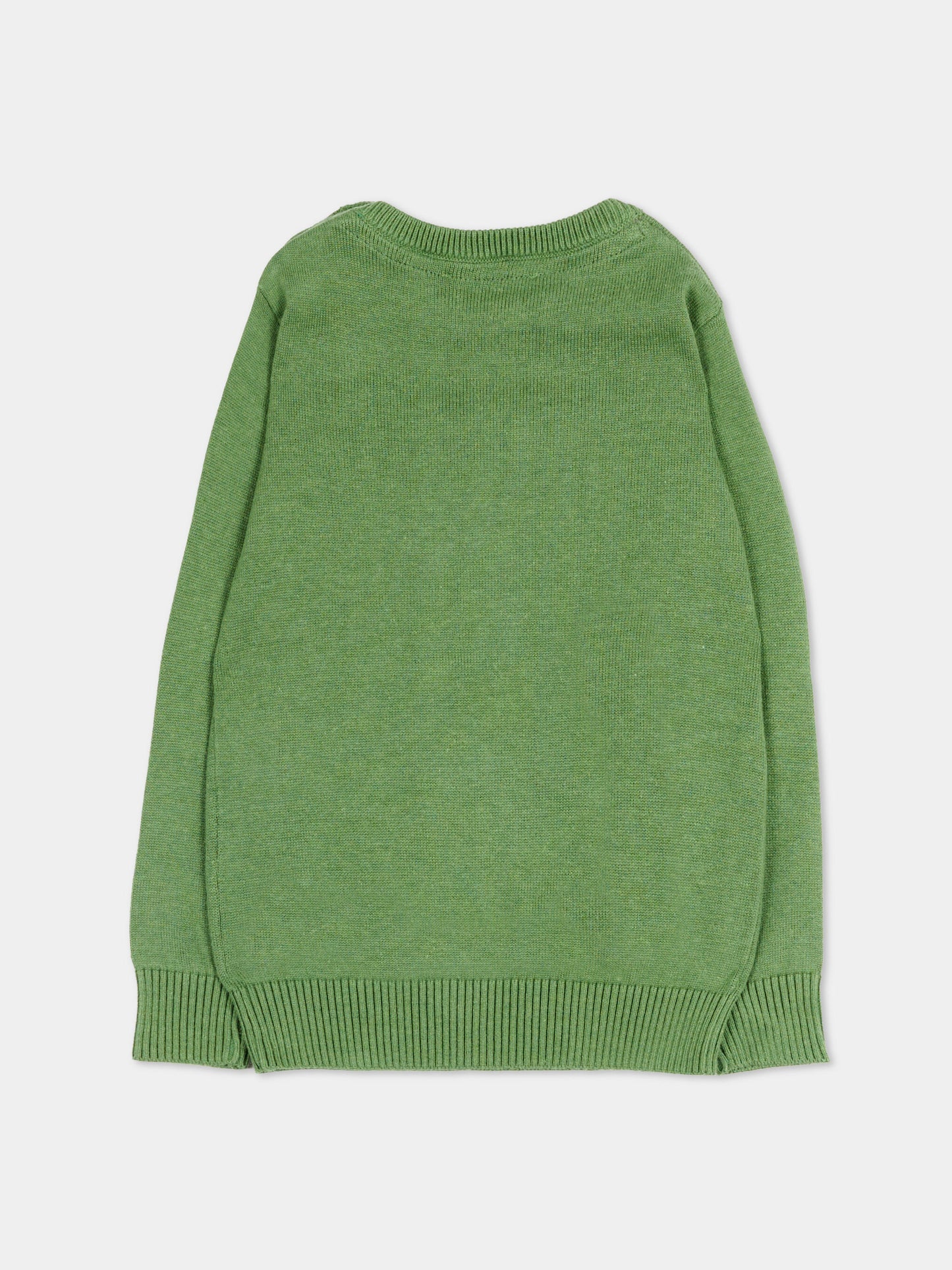 Maglione verde per neonato con monogram,Richmond,RIP26016MA GREEN WILLOW BOUGH