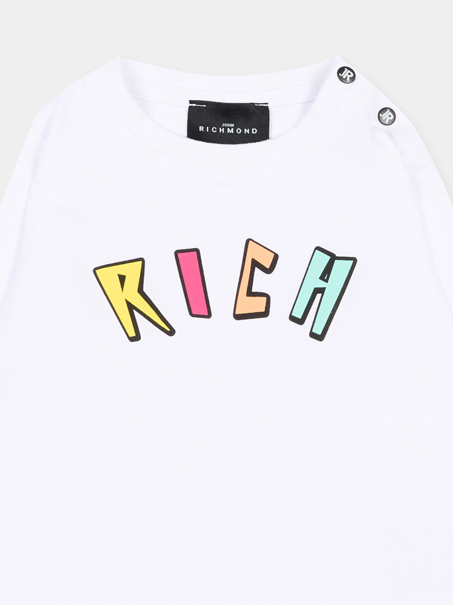 T-Shirt bianca per neonata con logo,Richmond,RIP26095TS WHITE