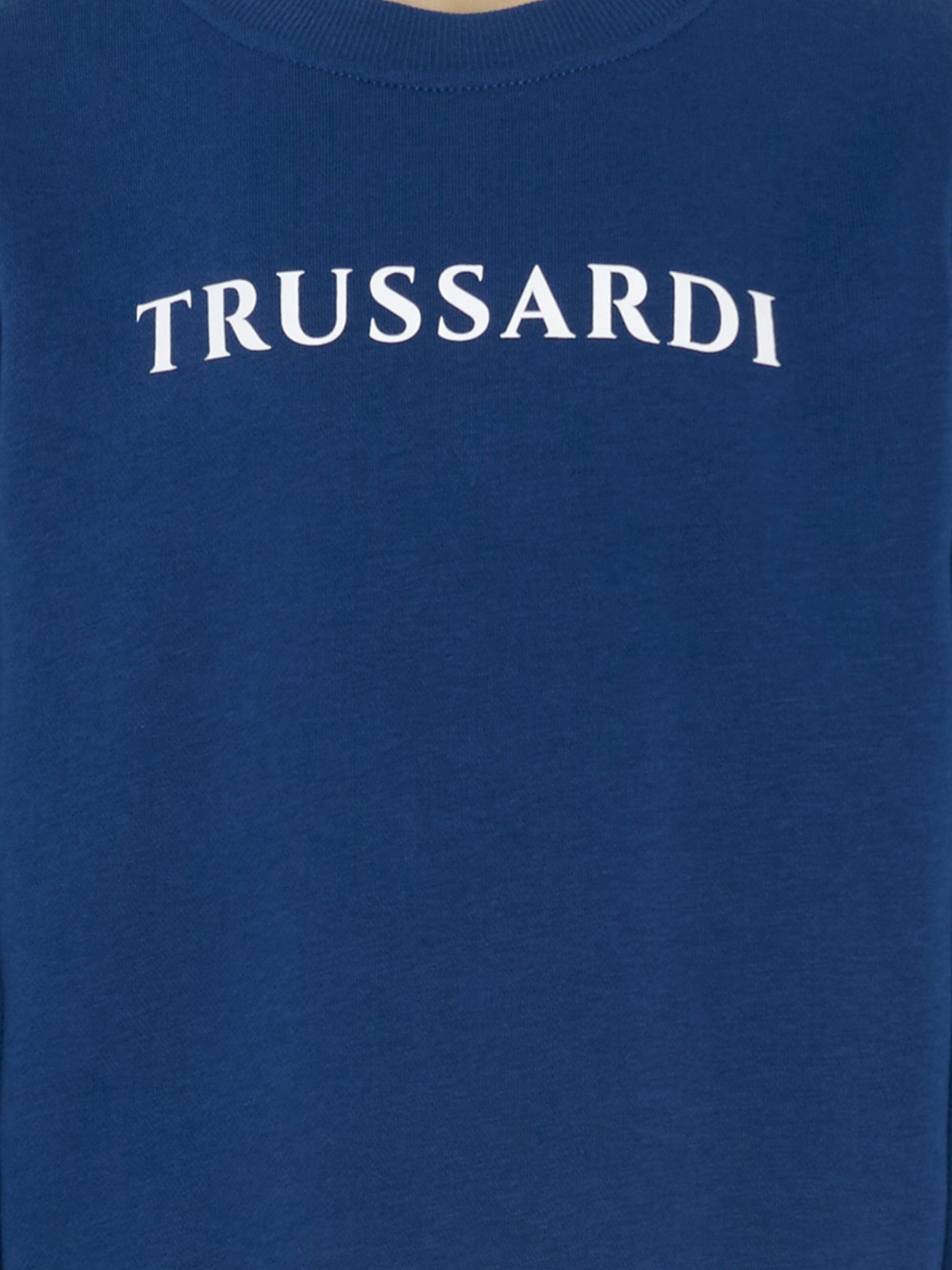 Felpa blu per bambino con logo,Trussardi Junior,TBP26013FE BLUE ESTATE