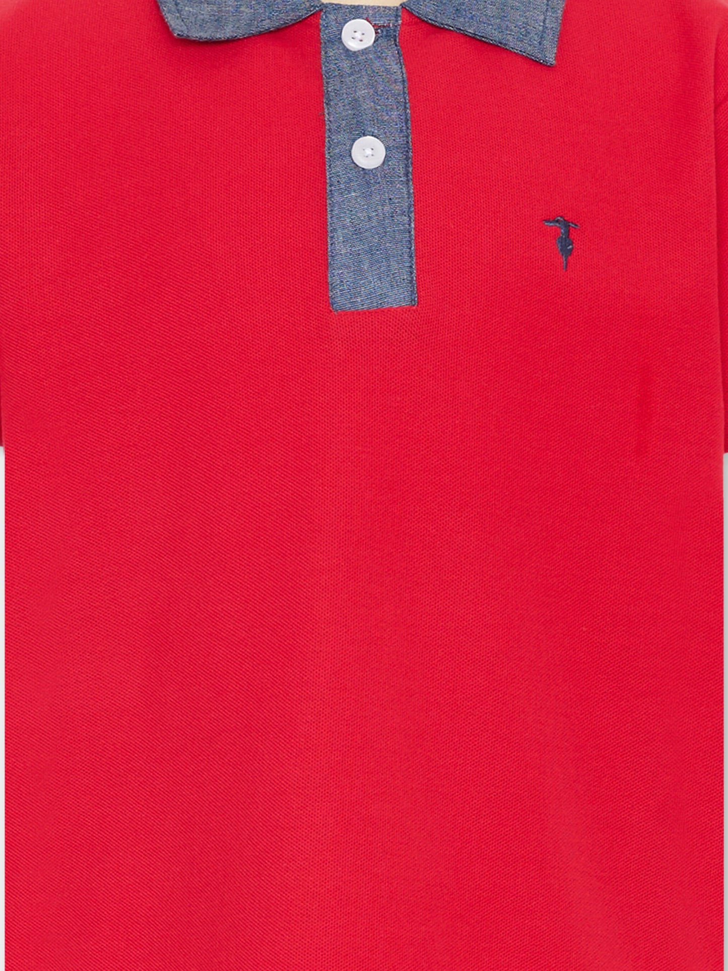 Polo rossa per bambino con levriero,Trussardi Junior,TBP26037PO RED LYCHEE