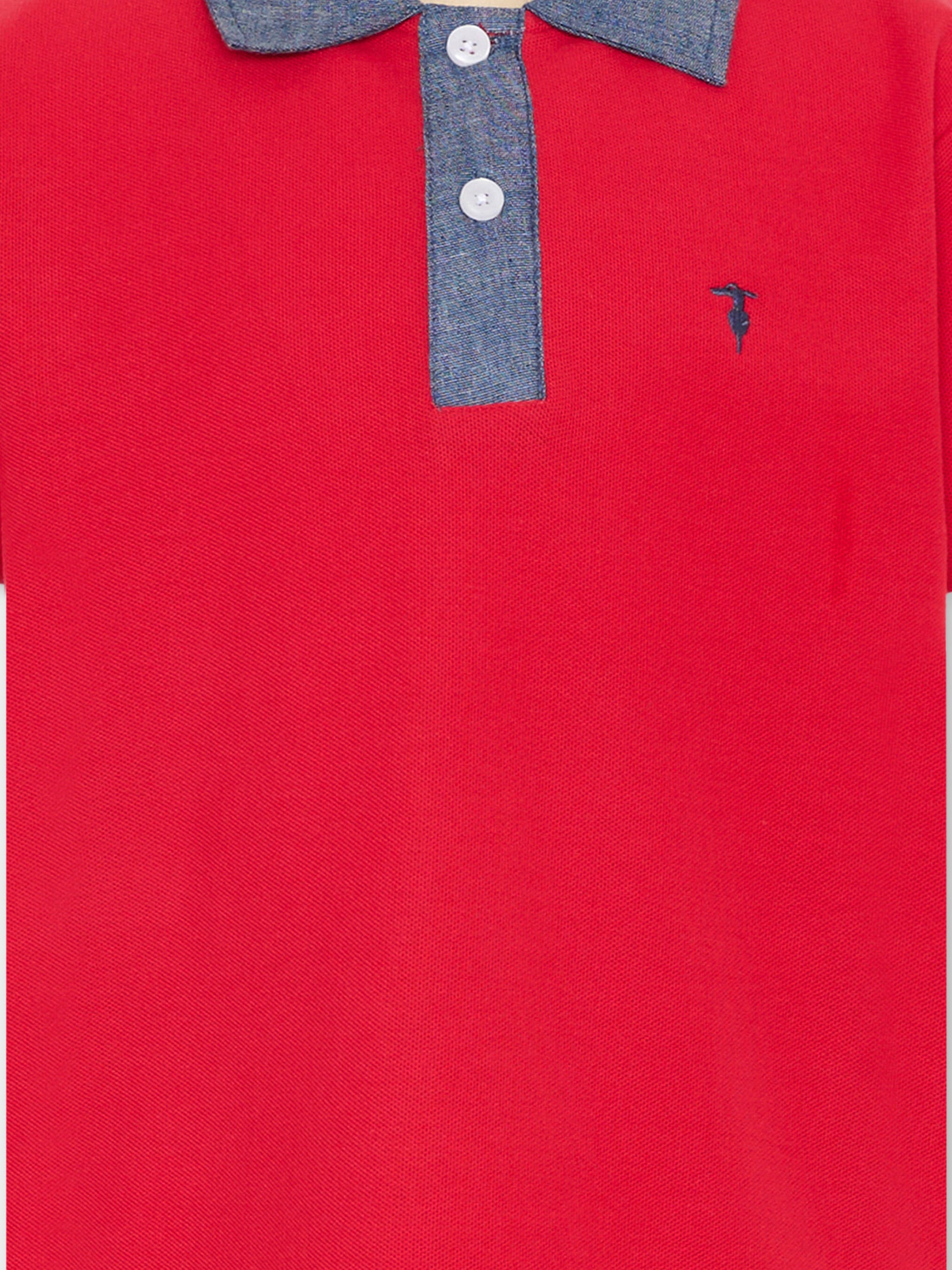 Polo rossa per bambino con levriero,Trussardi Junior,TBP26037PO RED LYCHEE
