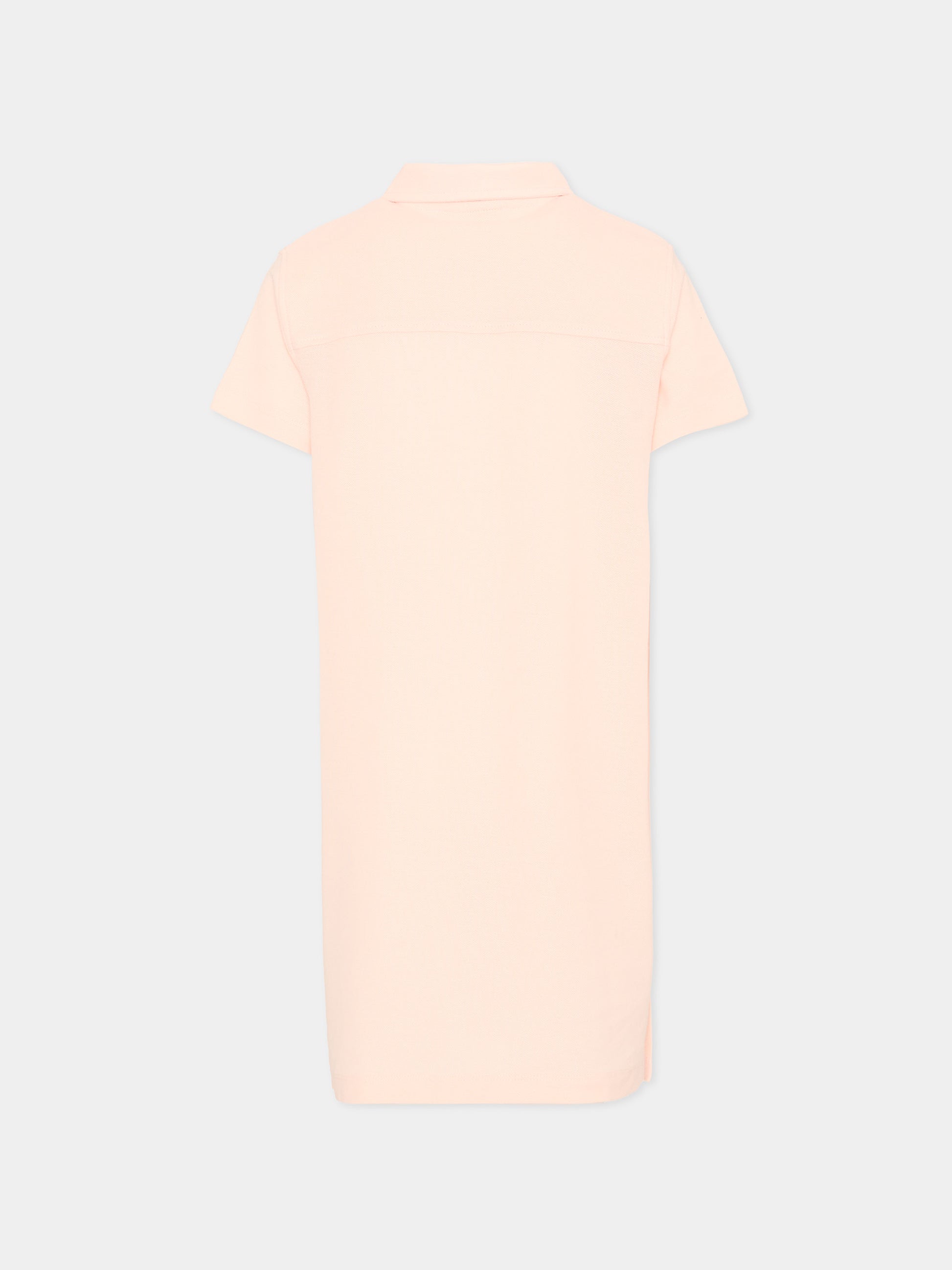 Vestito rosa polo per bambina con levriero,Trussardi Junior,TGP26006VE PINK SCALLOP SHELL