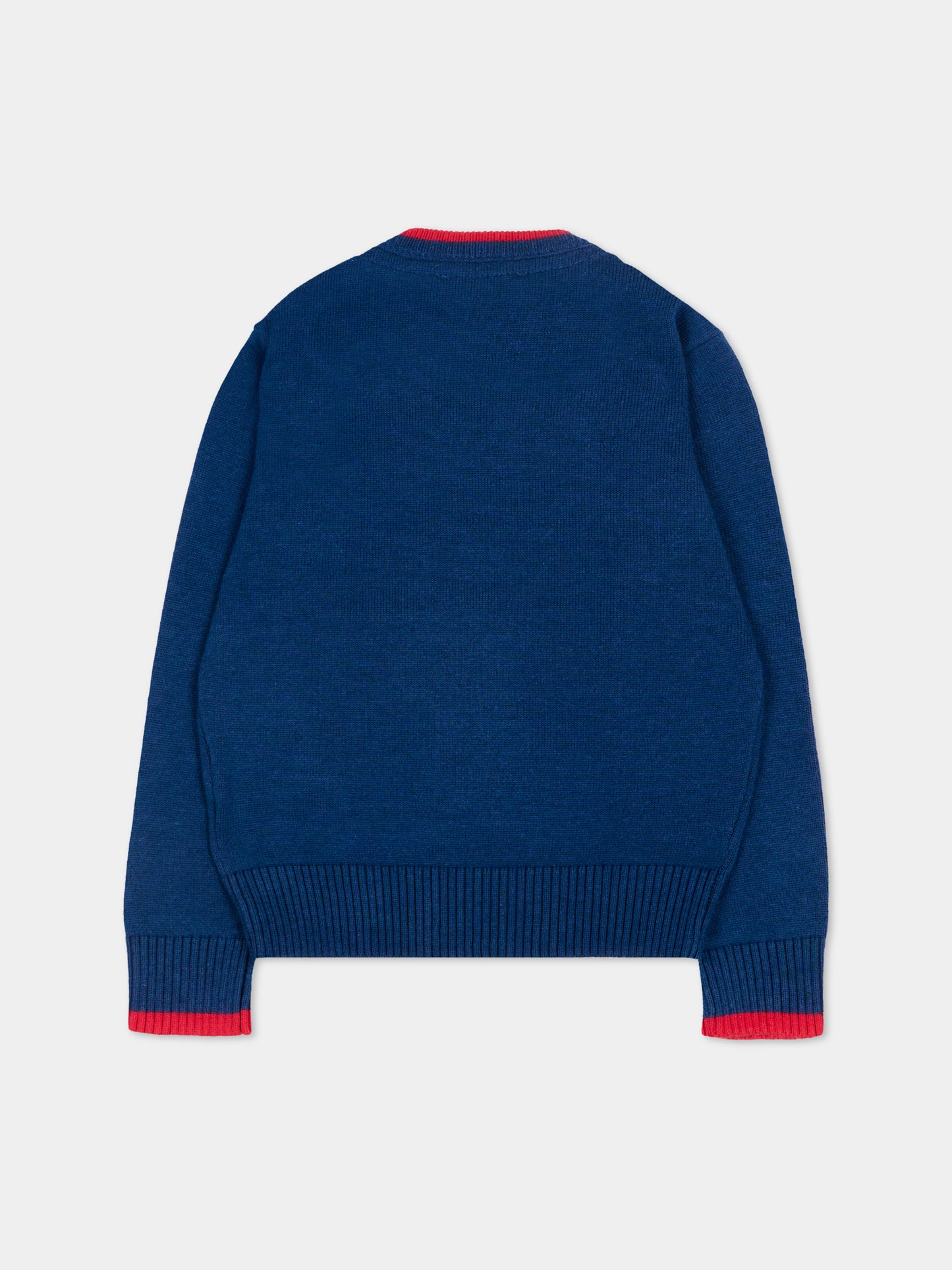 Maglione blu per neonato con levriero,Trussardi Junior,TIP26004MA BLUE ESTATE
