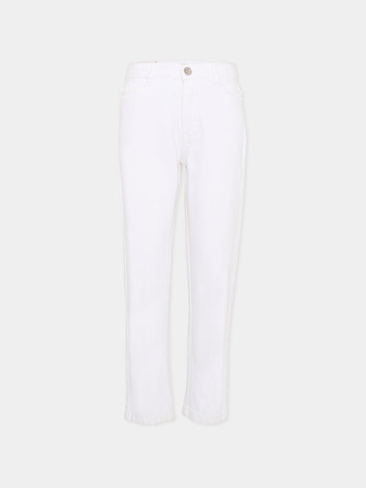 Pantaloni bianchi per bambino,Trussardi Junior,TIP26006PA WHITE OPTICAL