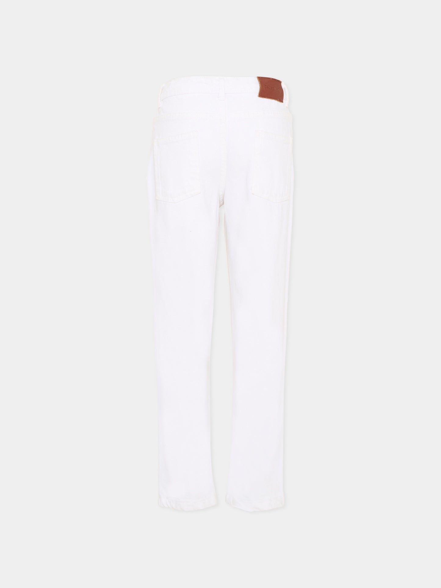 Pantaloni bianchi per bambino,Trussardi Junior,TIP26006PA WHITE OPTICAL