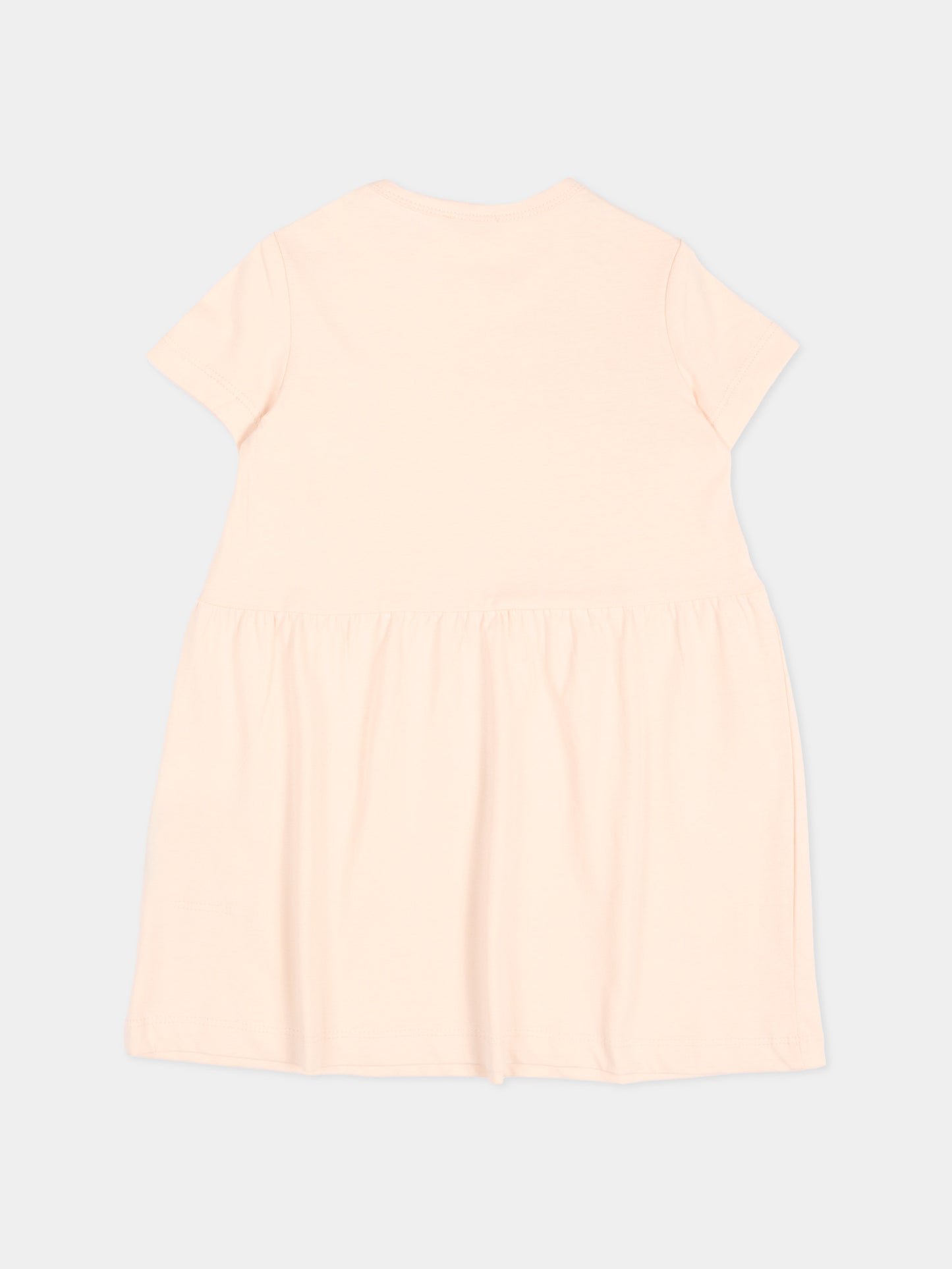 Vestito rosa per neonata con logo,Trussardi Junior,TIP26018VE PINK SCALLOP SHELL