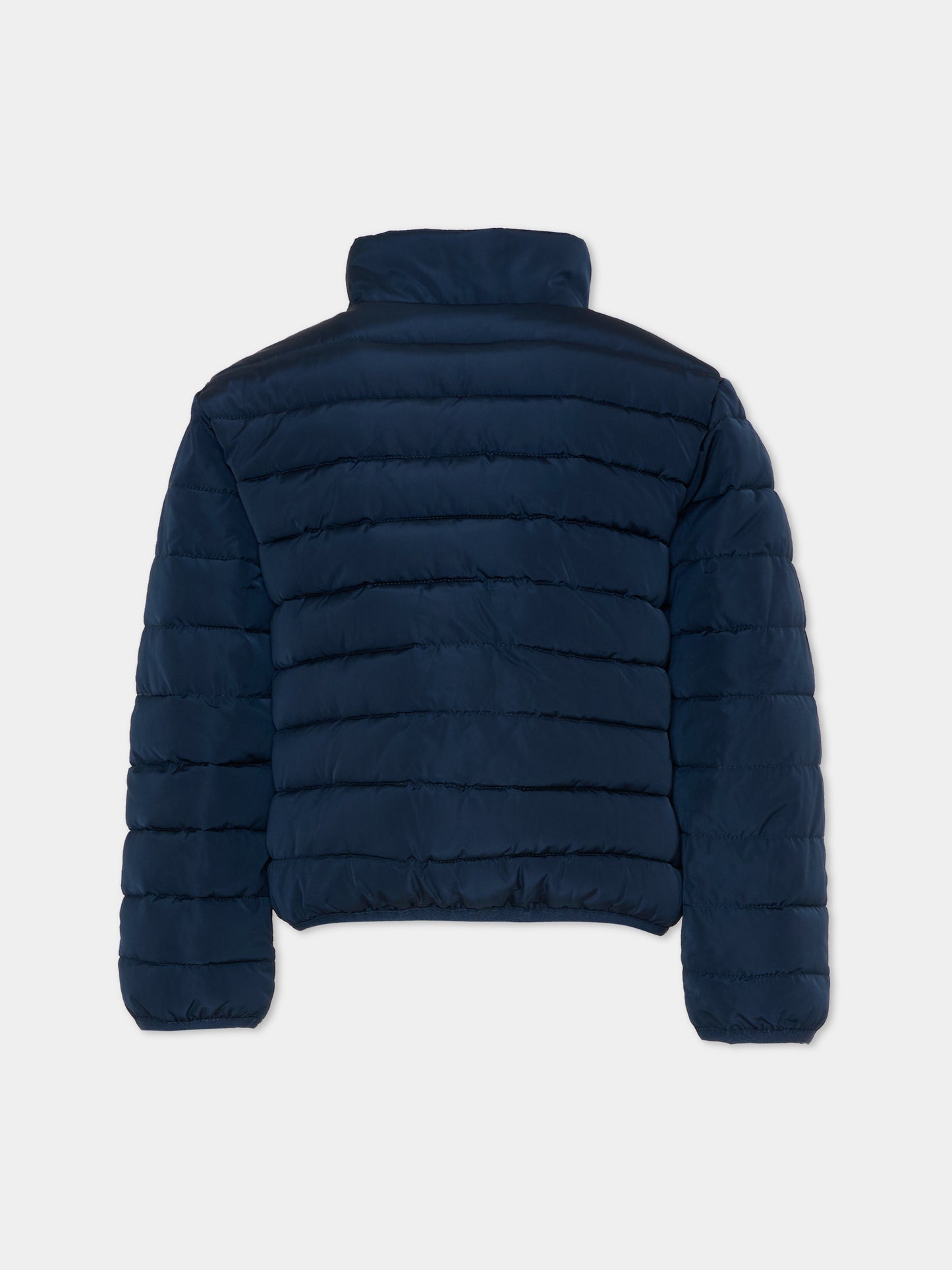 Bomber blu per bambino con logo,Trussardi Junior,TIP26031PI BLUE ESTATE