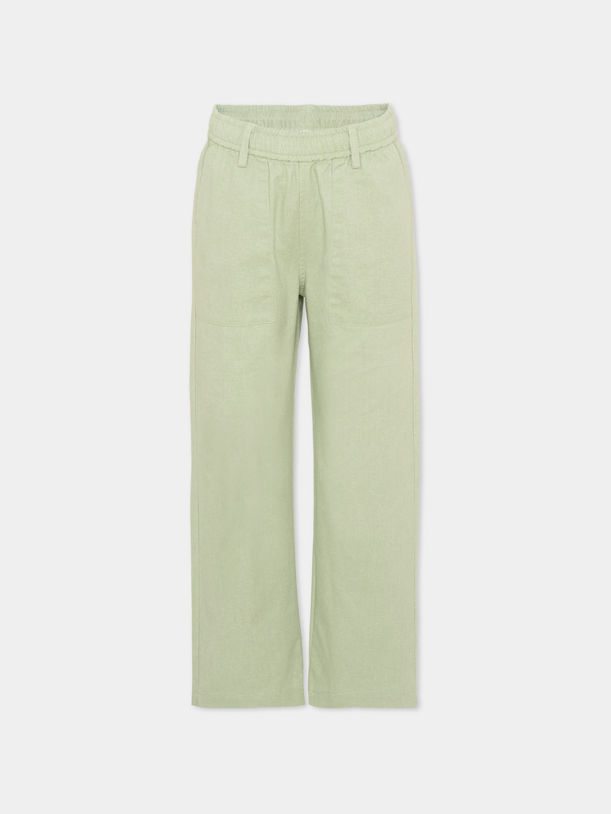 Pantalone verde per bambino con levriero,Trussardi Junior,TIP26052PA GREEN BASIL