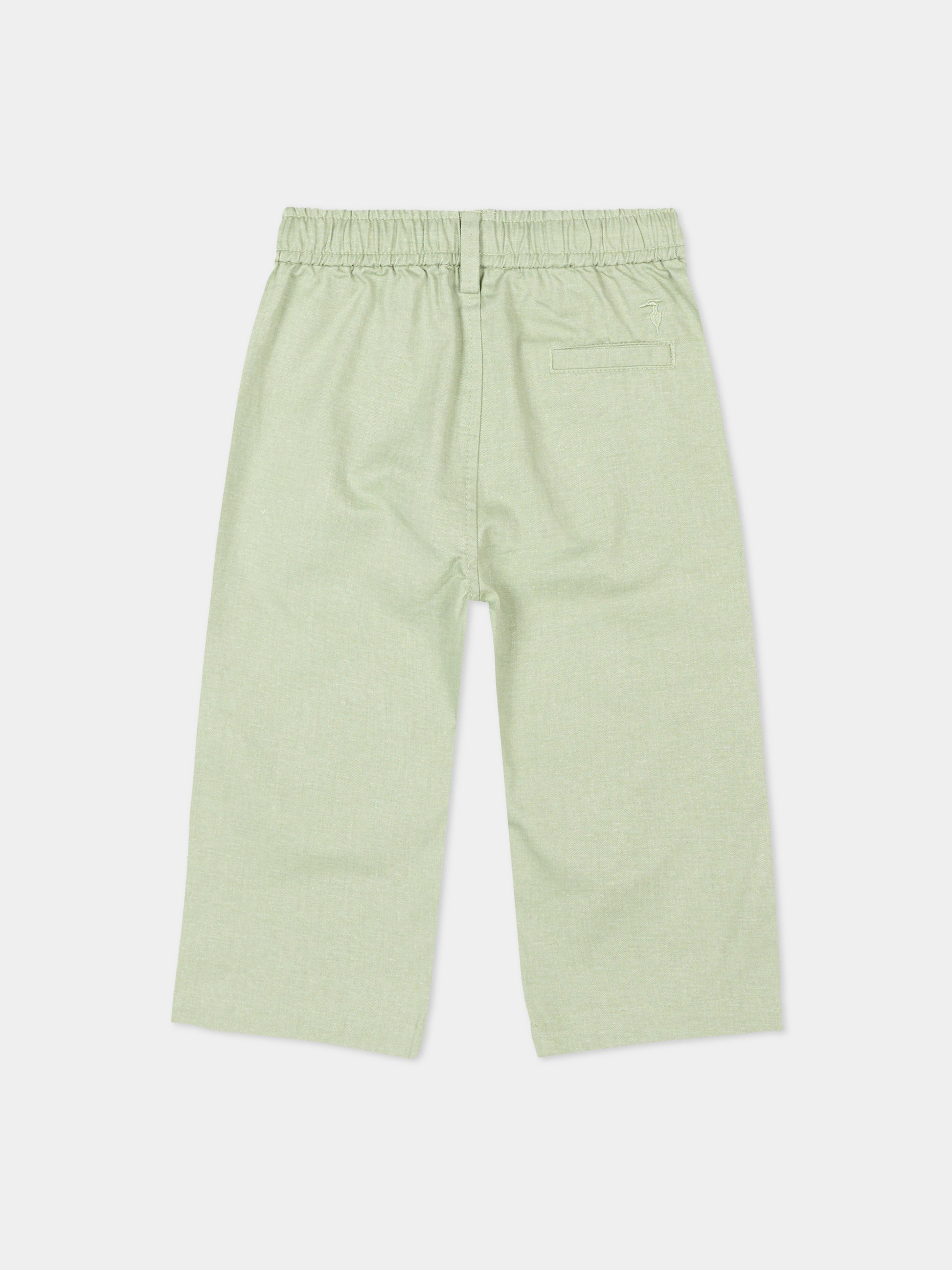 Pantaloni verde per neonato con levriero,Trussardi Junior,TIP26052PA GREEN BASIL