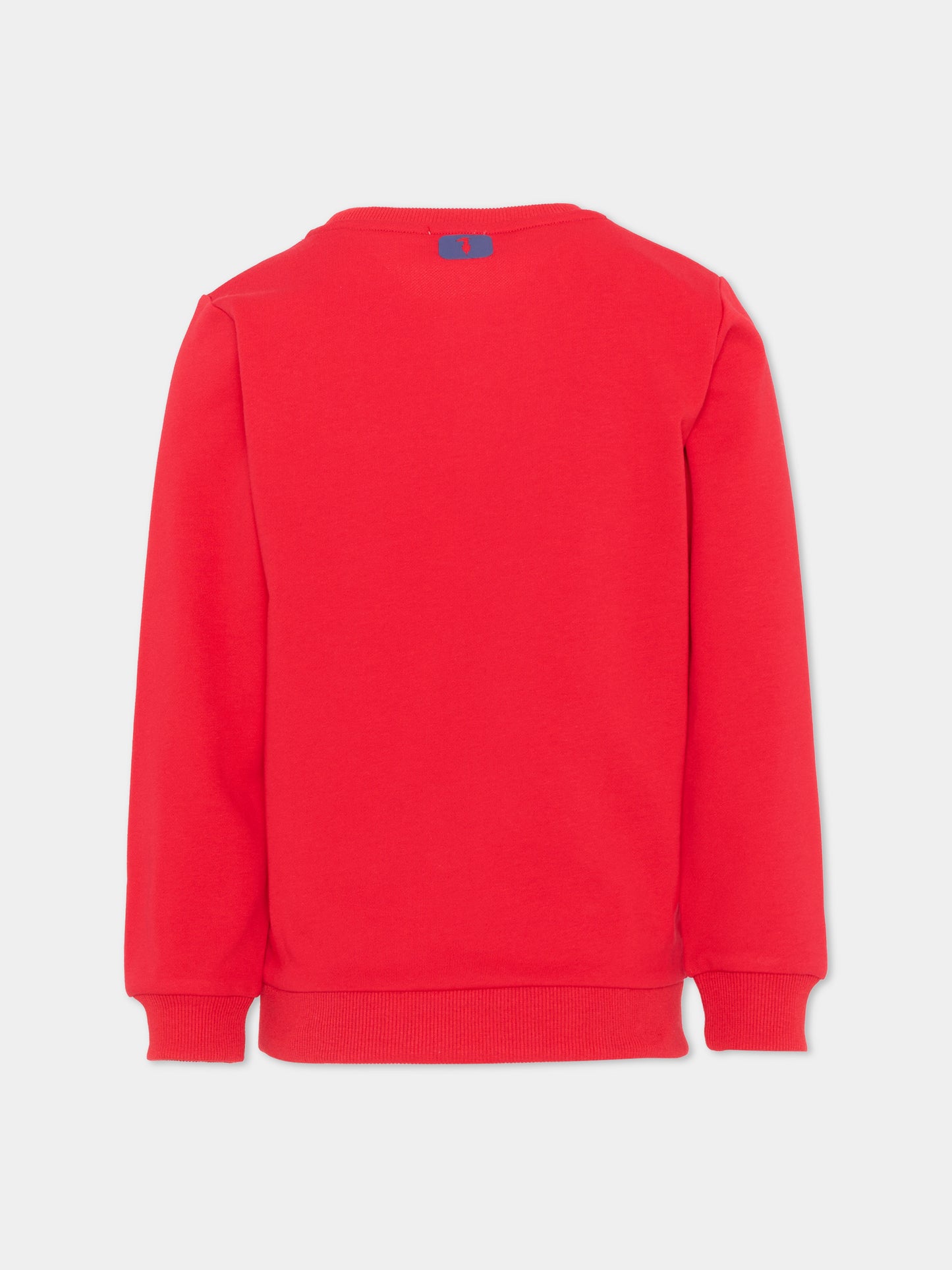 Felpa rossa per bambino con logo,Trussardi Junior,TIP26091FE RED LYCHEE