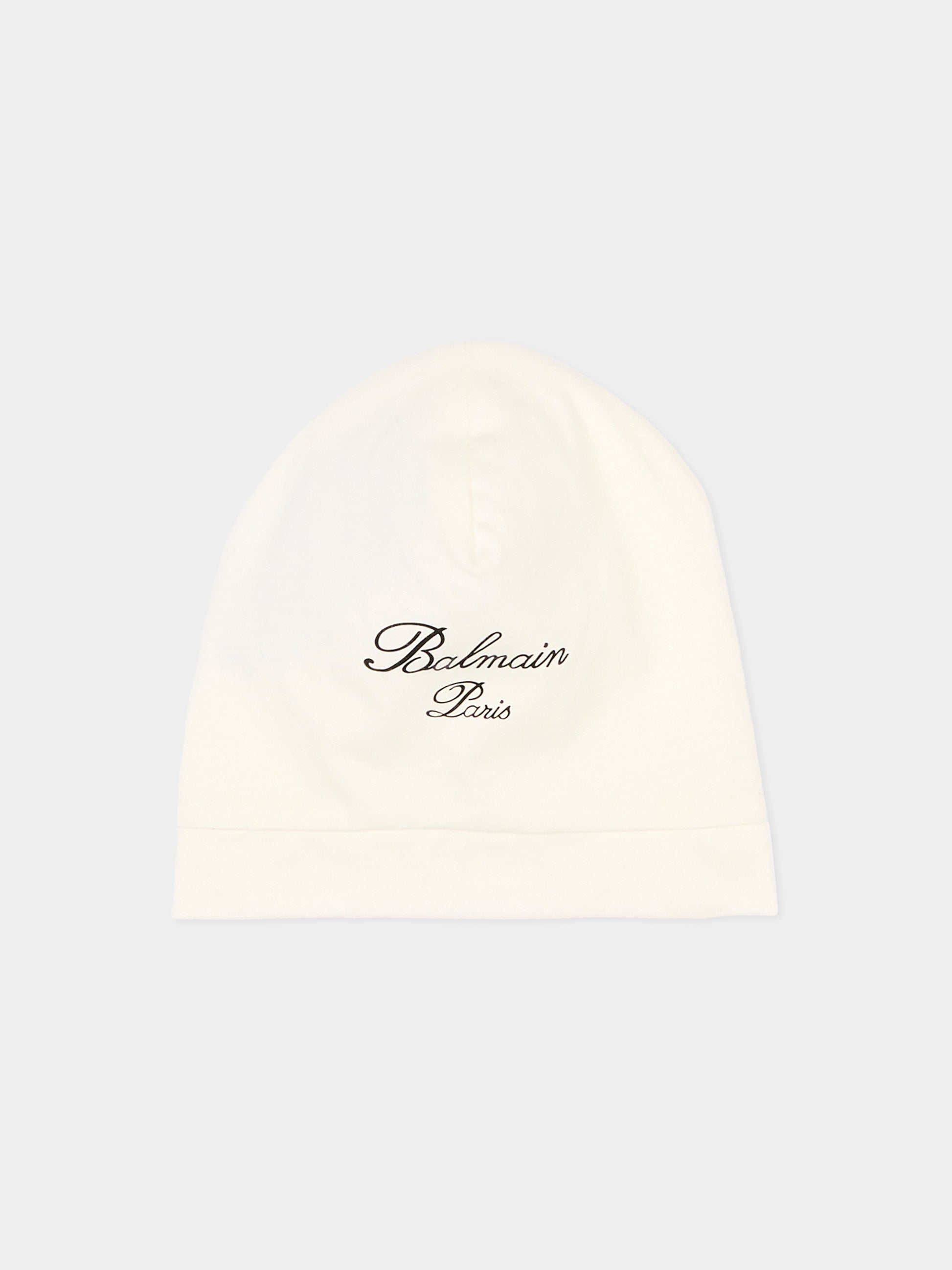 Set bianco per neonato con logo e stelle,Balmain Kids,BUB61A Z0082 102NE