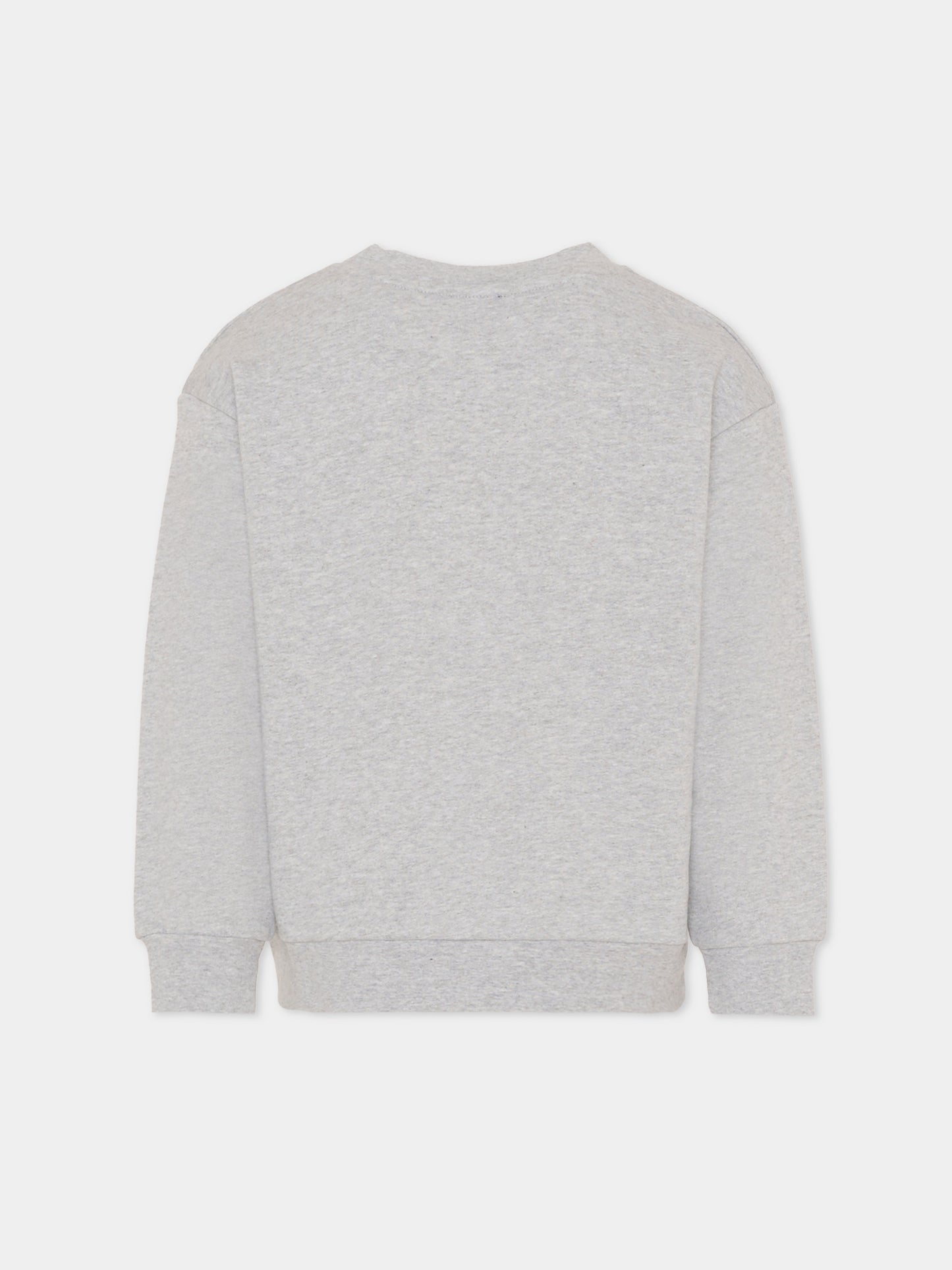 Felpa grigia per bambino con logo,Fay Kids,FU4P40 Z1178 800