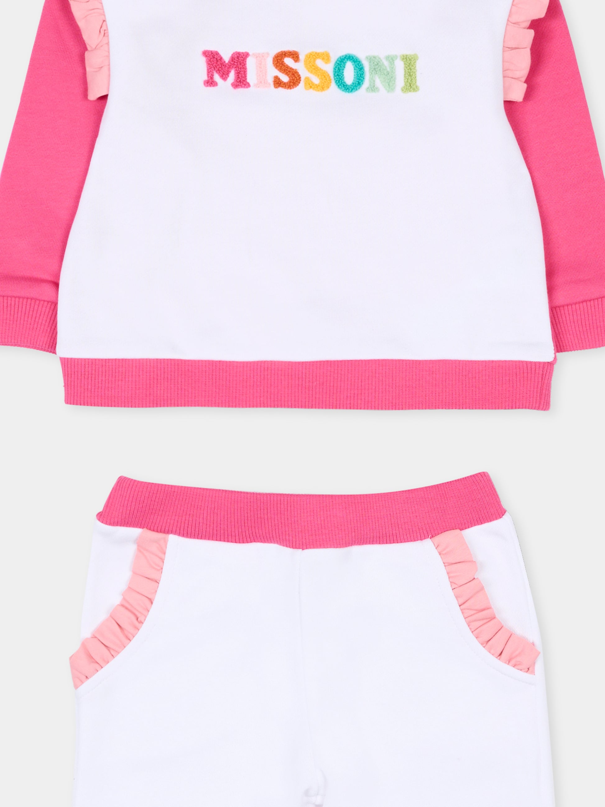 Completo multicolor per neonata con logo,Missoni,MU3010 Z0081 100FU