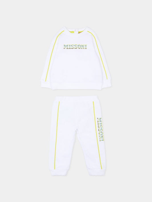 Completo bianco per neonati con logo,Missoni,MU3540 Z0081 100VE