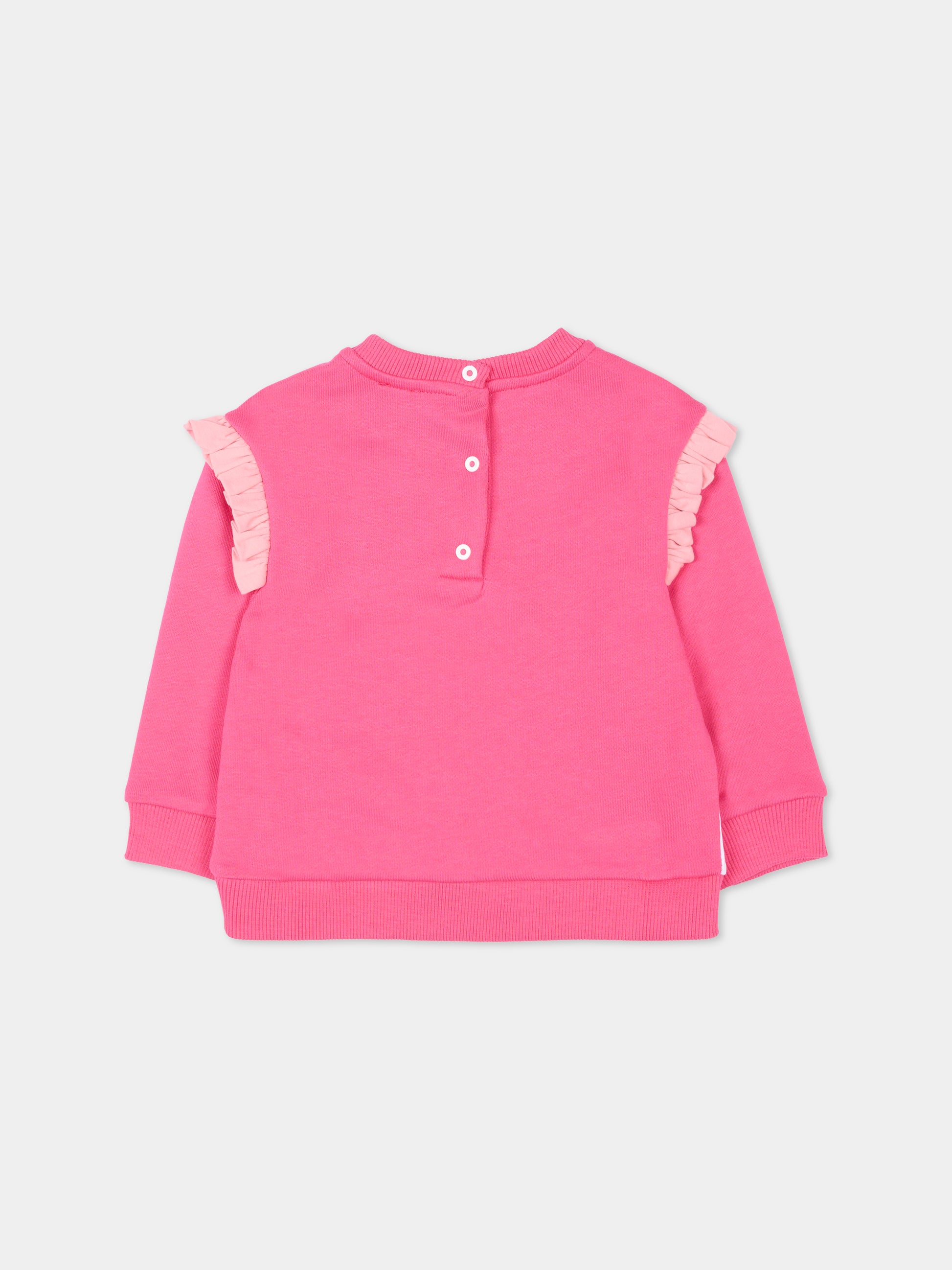 Felpa multicolor per neonata con logo,Missoni,MU4010 Z0081 100FU