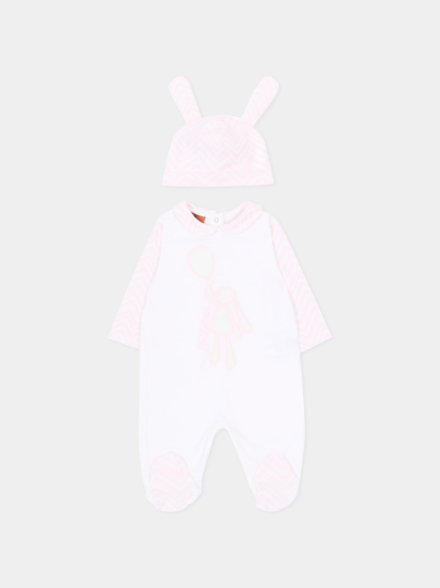 Ensemble blanc pour bébé fille avec logo