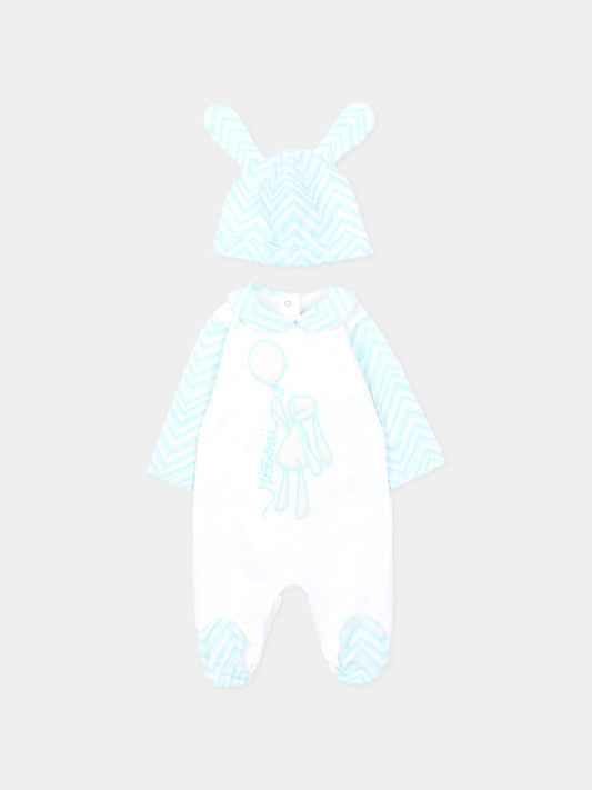 Set bianco per neonati con logo,Missoni,MUB530 J0177 100RS