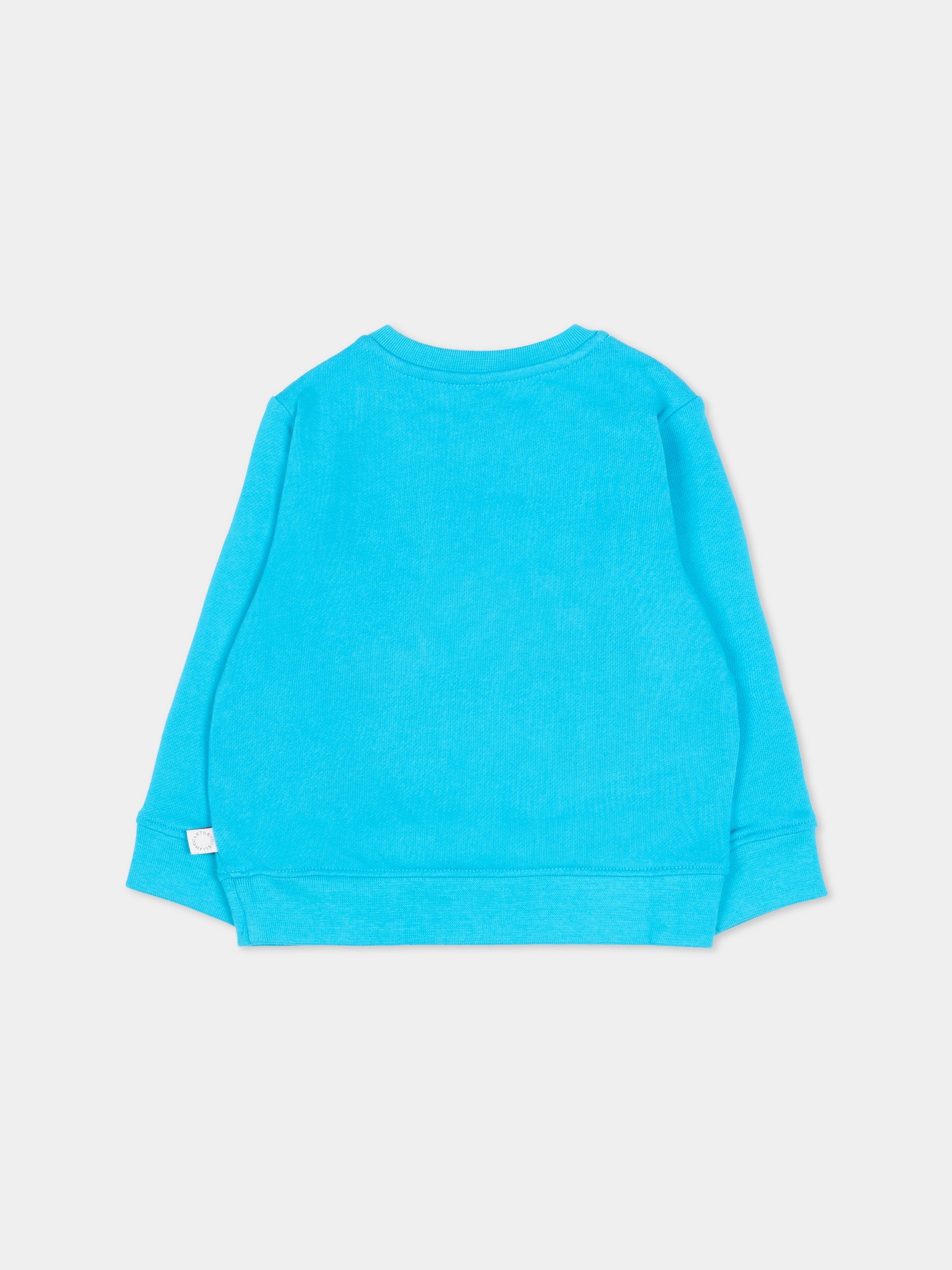 Felpa azzurra con gabbiano per neonato,Stella Mccartney Kids,TU4530 Z0499 605
