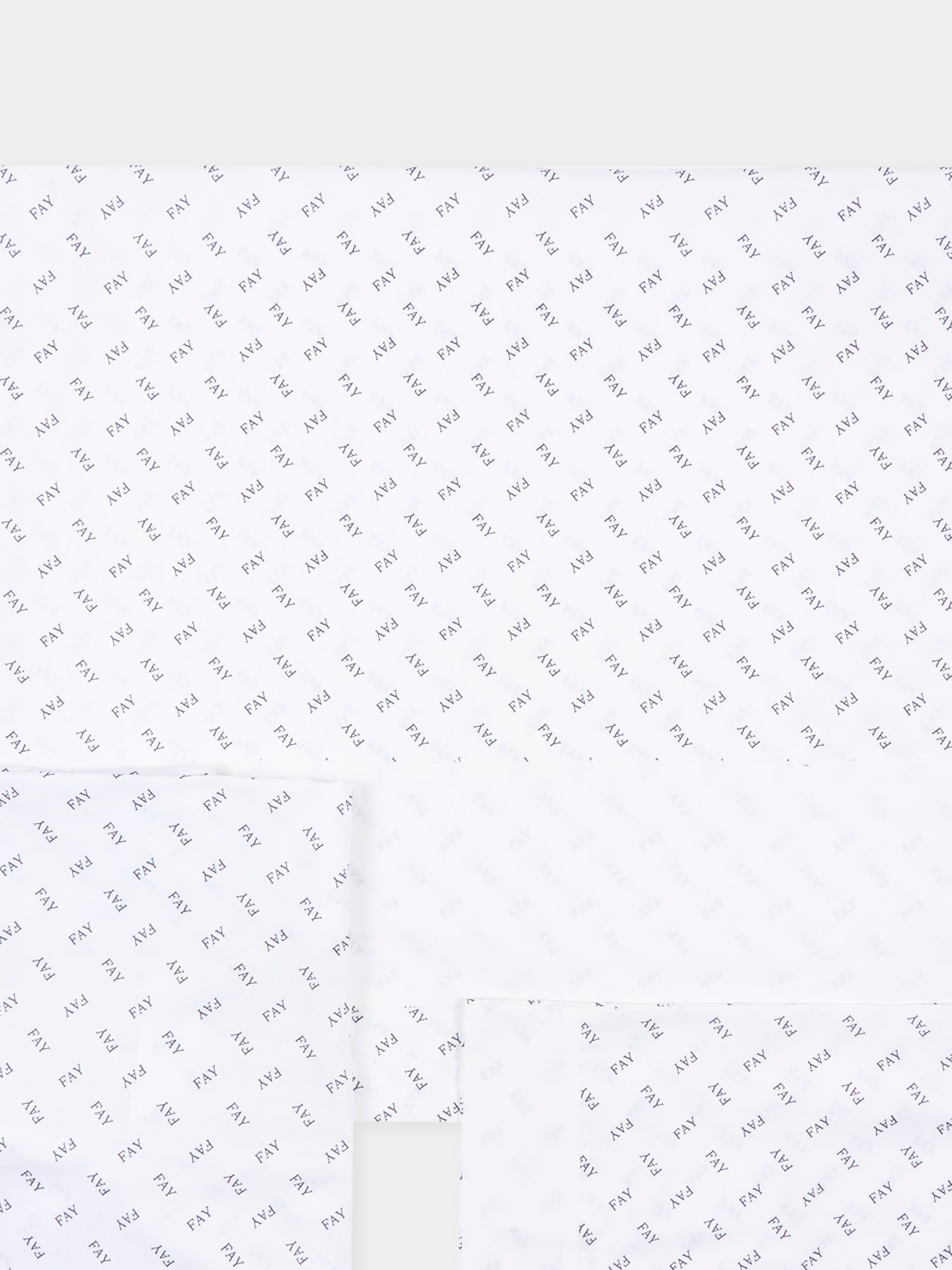 Set lenzuola bianco per neonato con logo,Fay Kids,FS0510 P0136 100BL