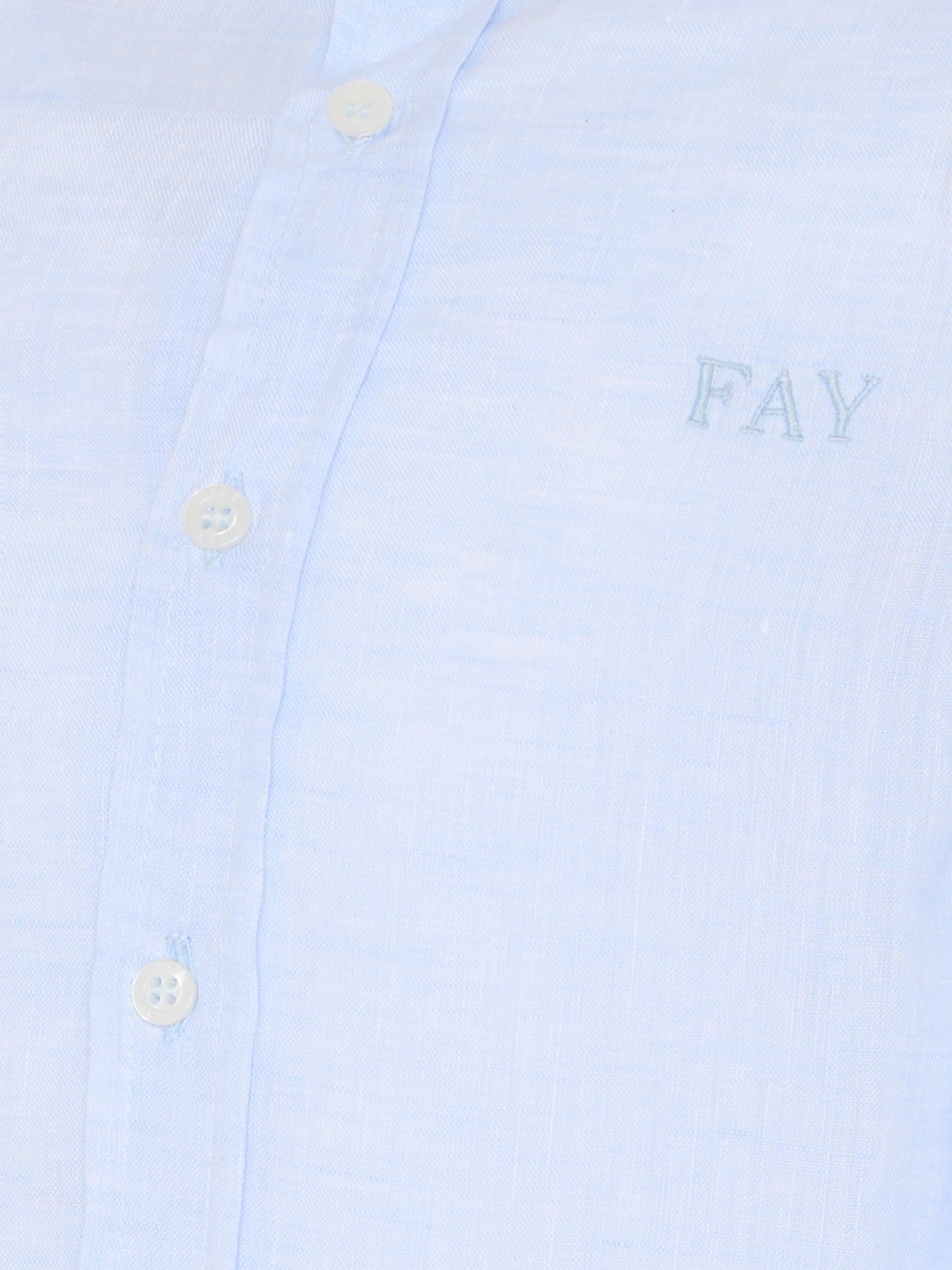 Camicia celeste per bambino con logo celeste ricamato,Fay Kids,FS5P90 I0068 602