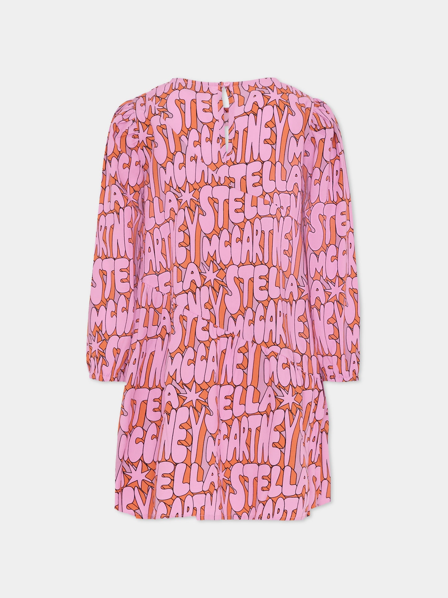 Vestito multicolor per bambina con logo,Stella Mccartney Kids,TV1C20 Z2072 557MC